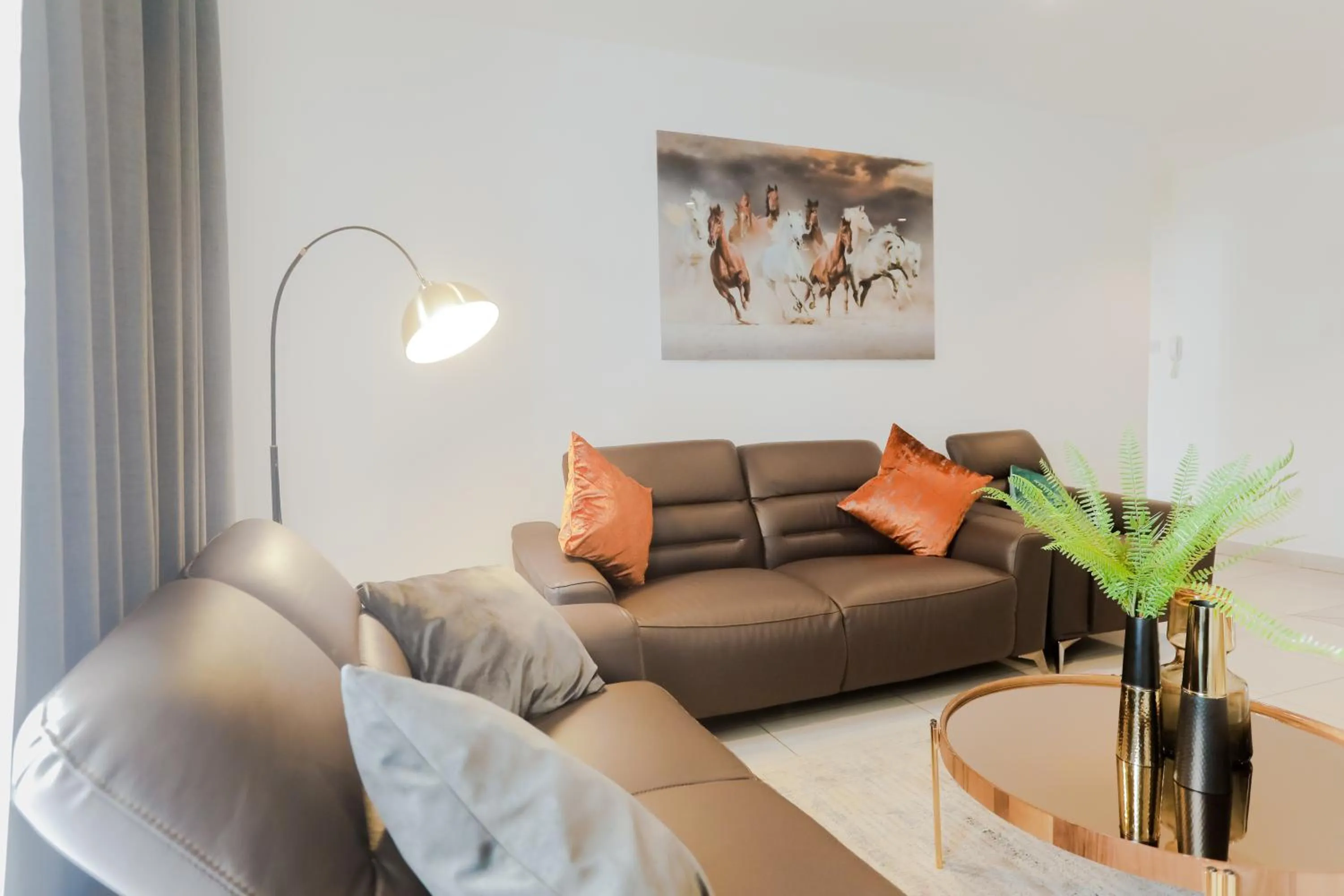 Seating area in Accra Luxury Apartments at Embassy Gardens