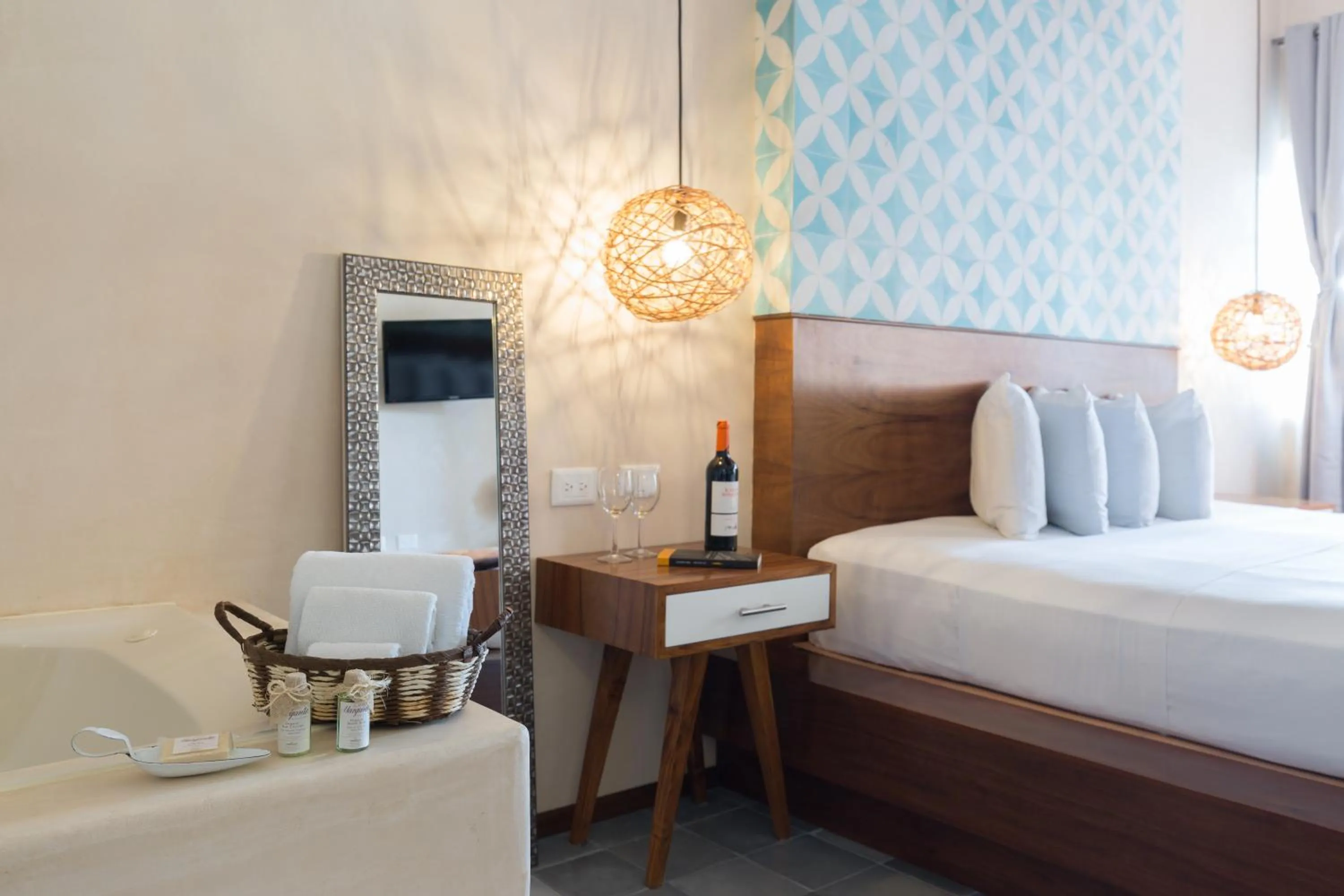 Bedroom, Bed in Quinta Margarita - Boho Chic Hotel