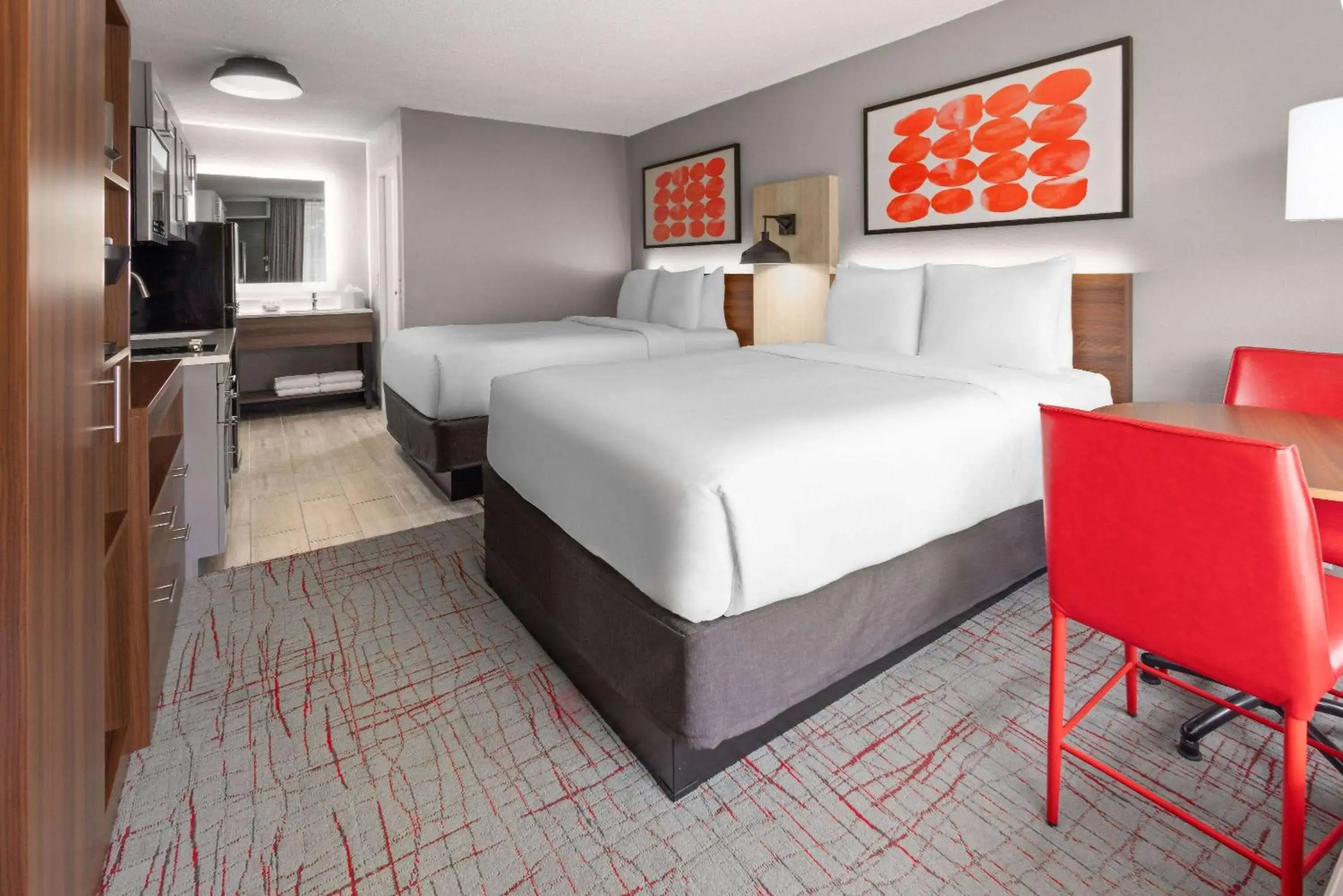 Standard Queen Room with Two Queen Beds in Hawthorn Extended Stay by Wyndham Columbia-Ft Jackson Standard Queen Room with Two Queen Beds in Hawthorn Extended Stay by Wyndham Columbia-Ft Jackson