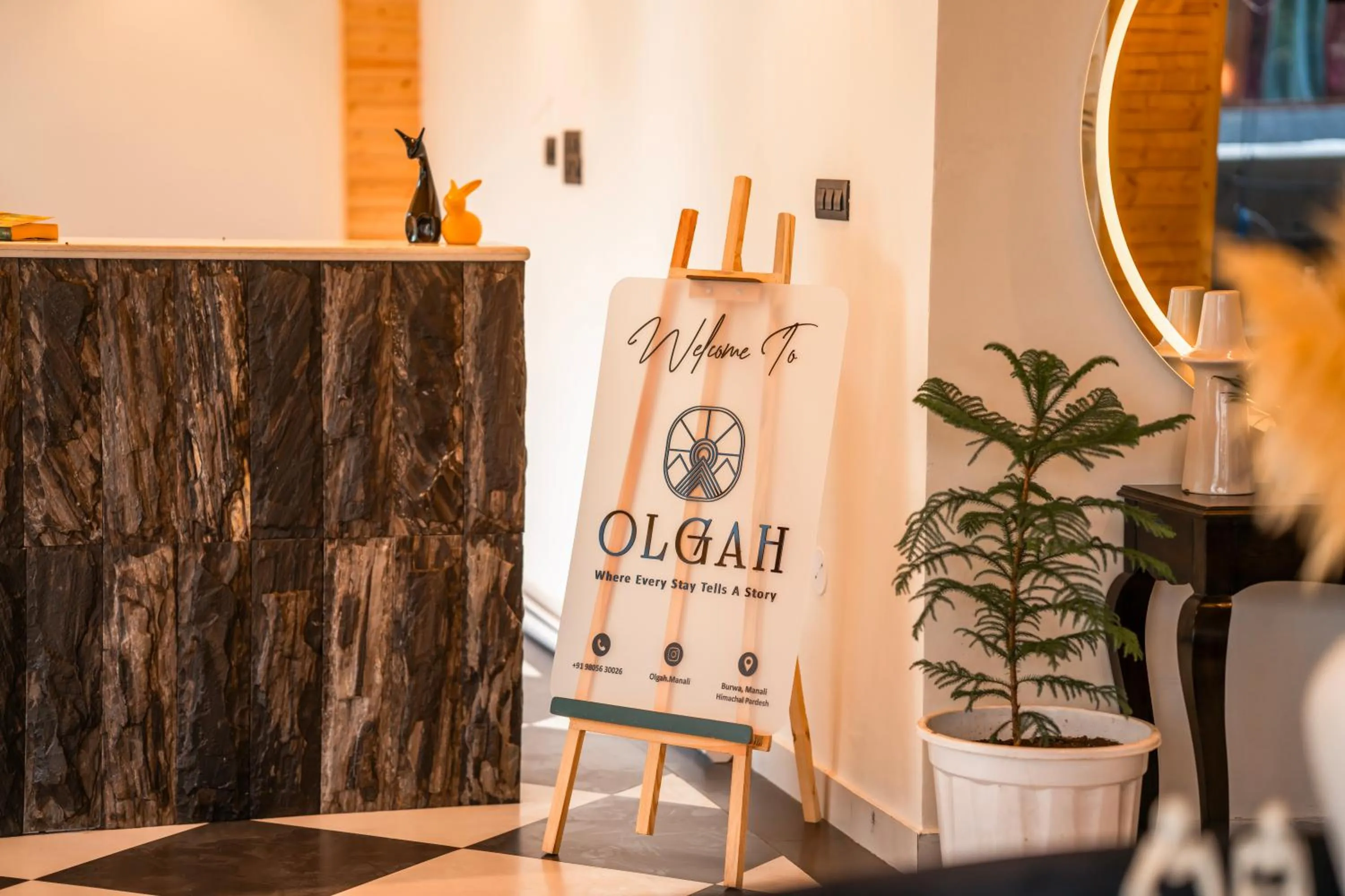 Lobby or reception in Olgah Manali