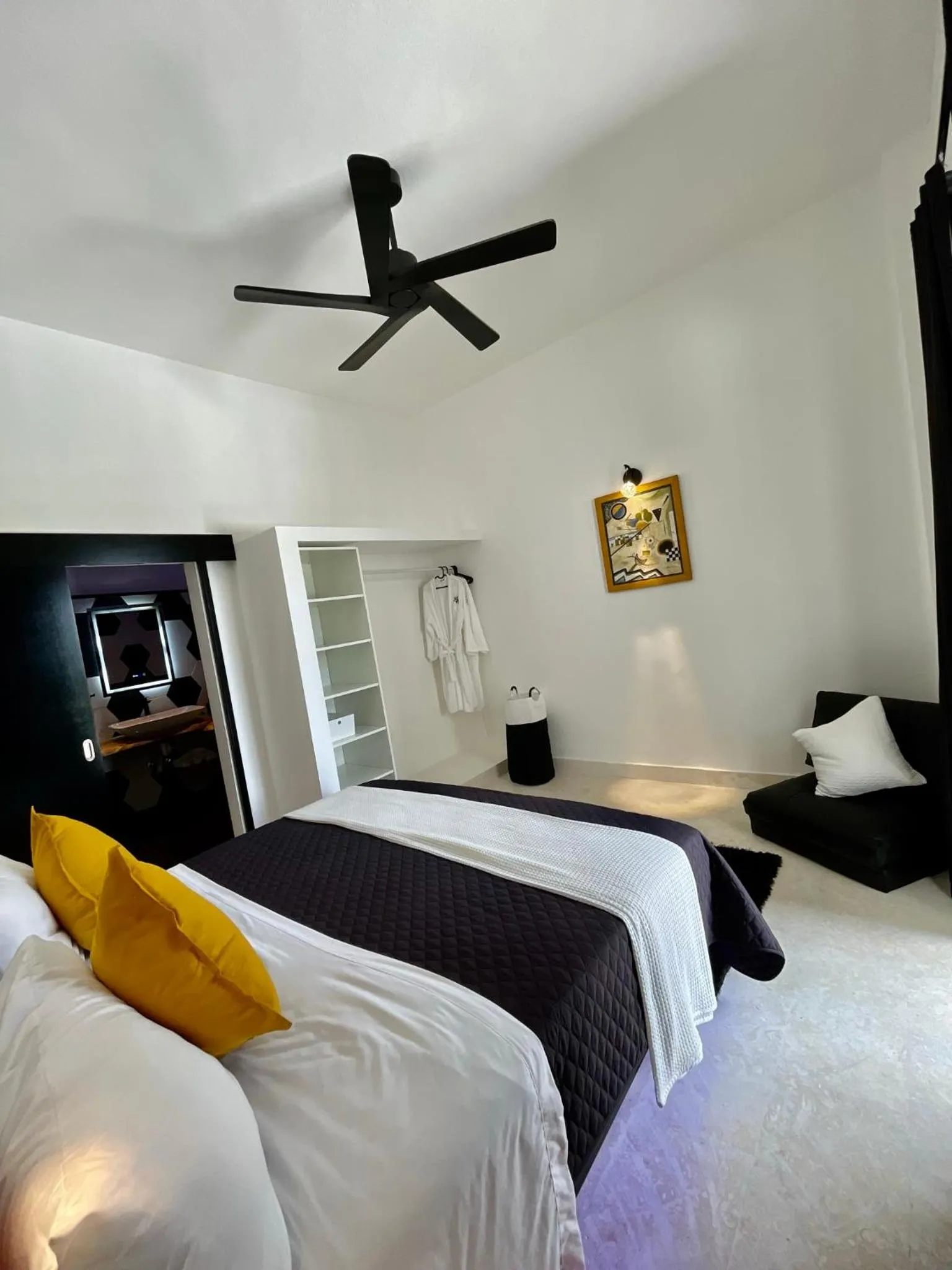 Bed in Casa Black and White Frente al Mar