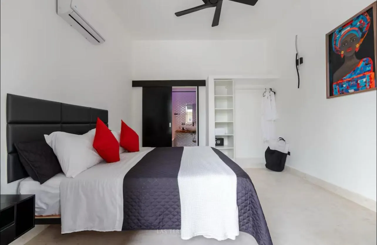 Bed in Casa Black and White Frente al Mar