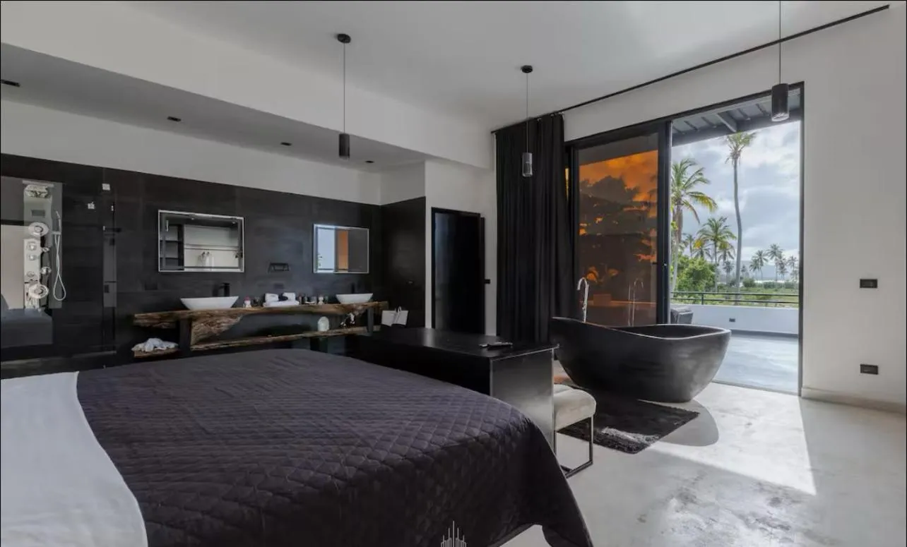 Bed in Casa Black and White Frente al Mar