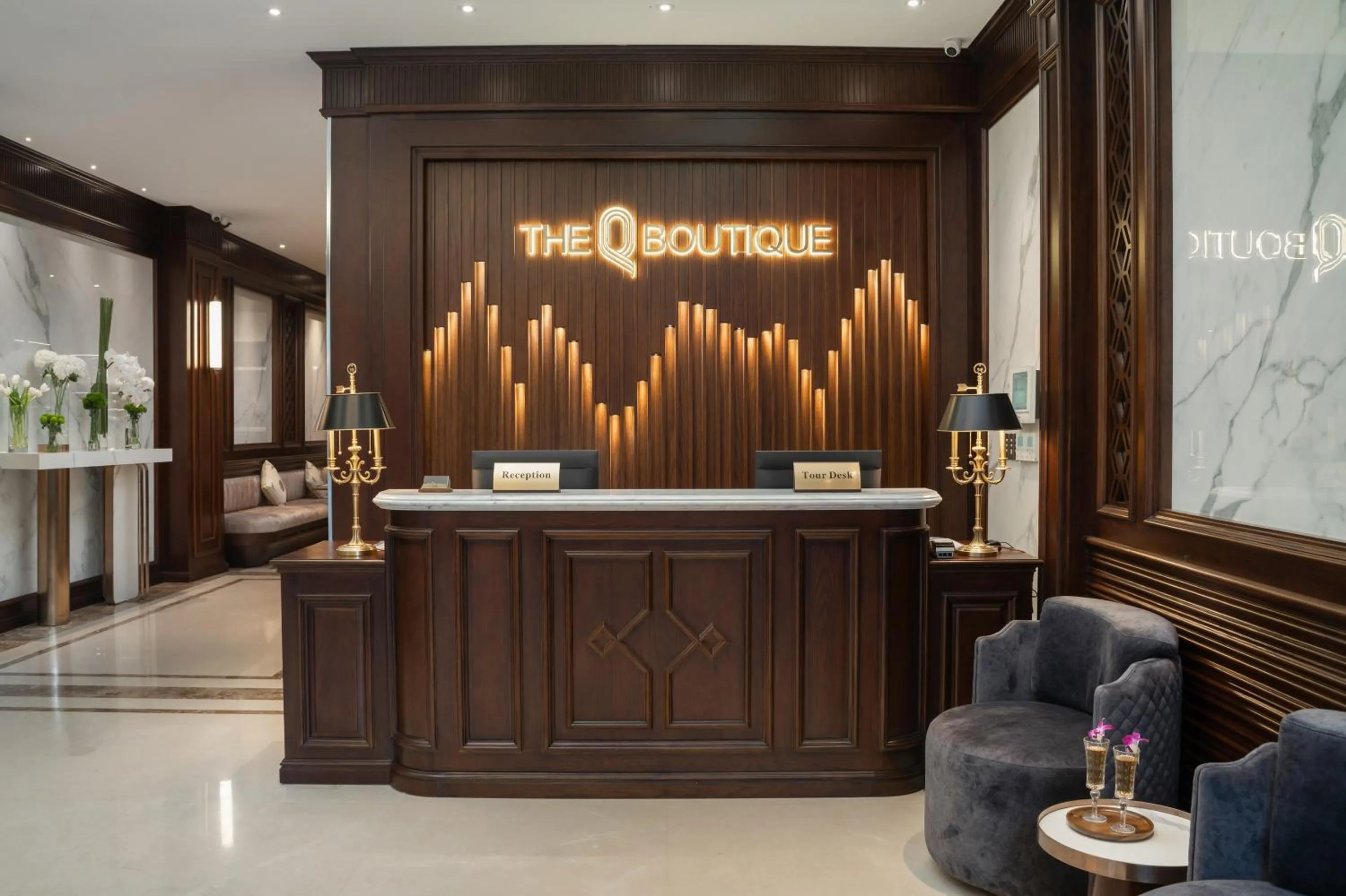 Lobby or reception in The Q Boutique Hotel