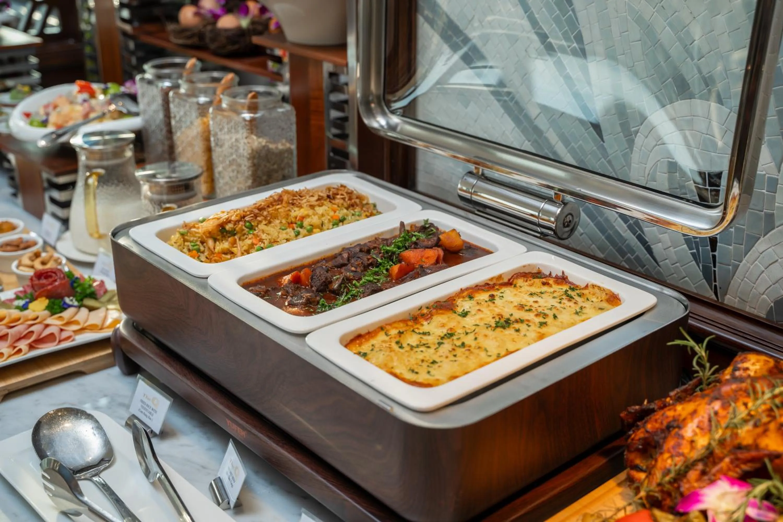 Buffet breakfast in The Q Boutique Hotel