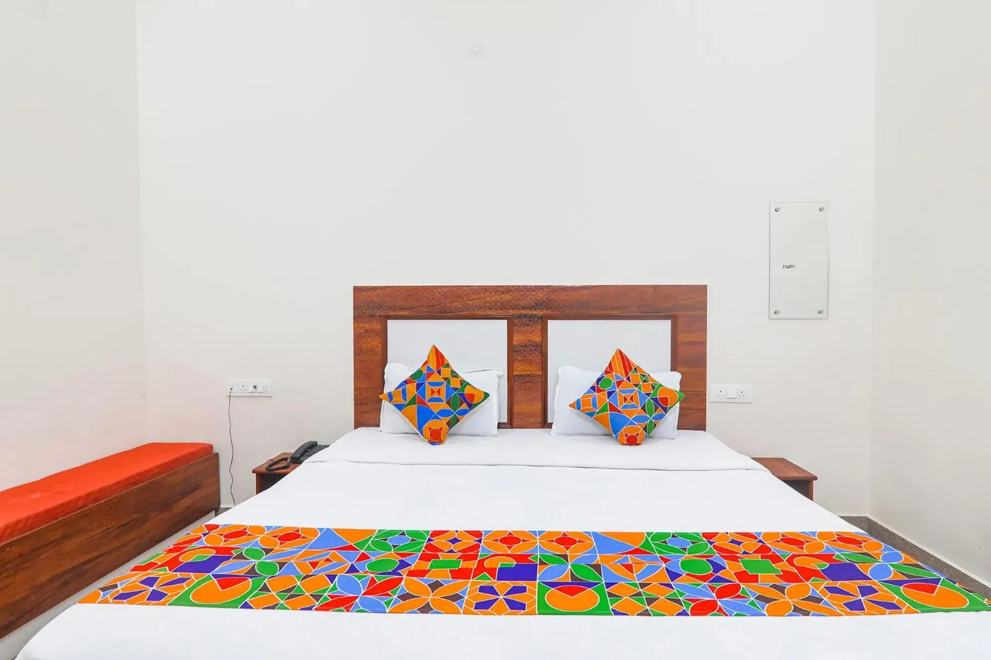 Bed in FabHotel Shree Venkatesh Nileyam Bed in FabHotel Shree Venkatesh Nileyam