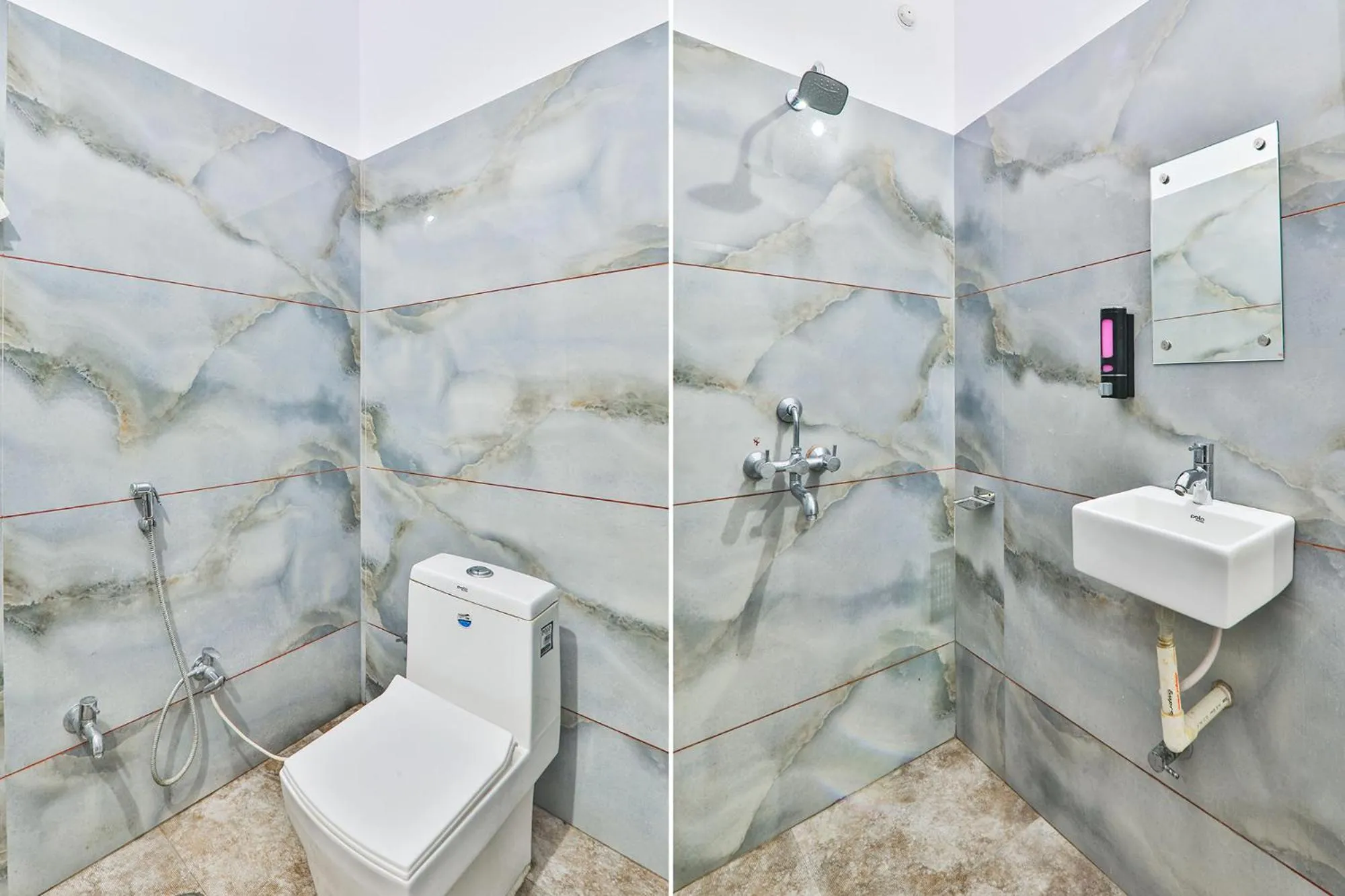 Bathroom in FabHotel Shree Venkatesh Nileyam - 300m from Ram Janam Bhumi