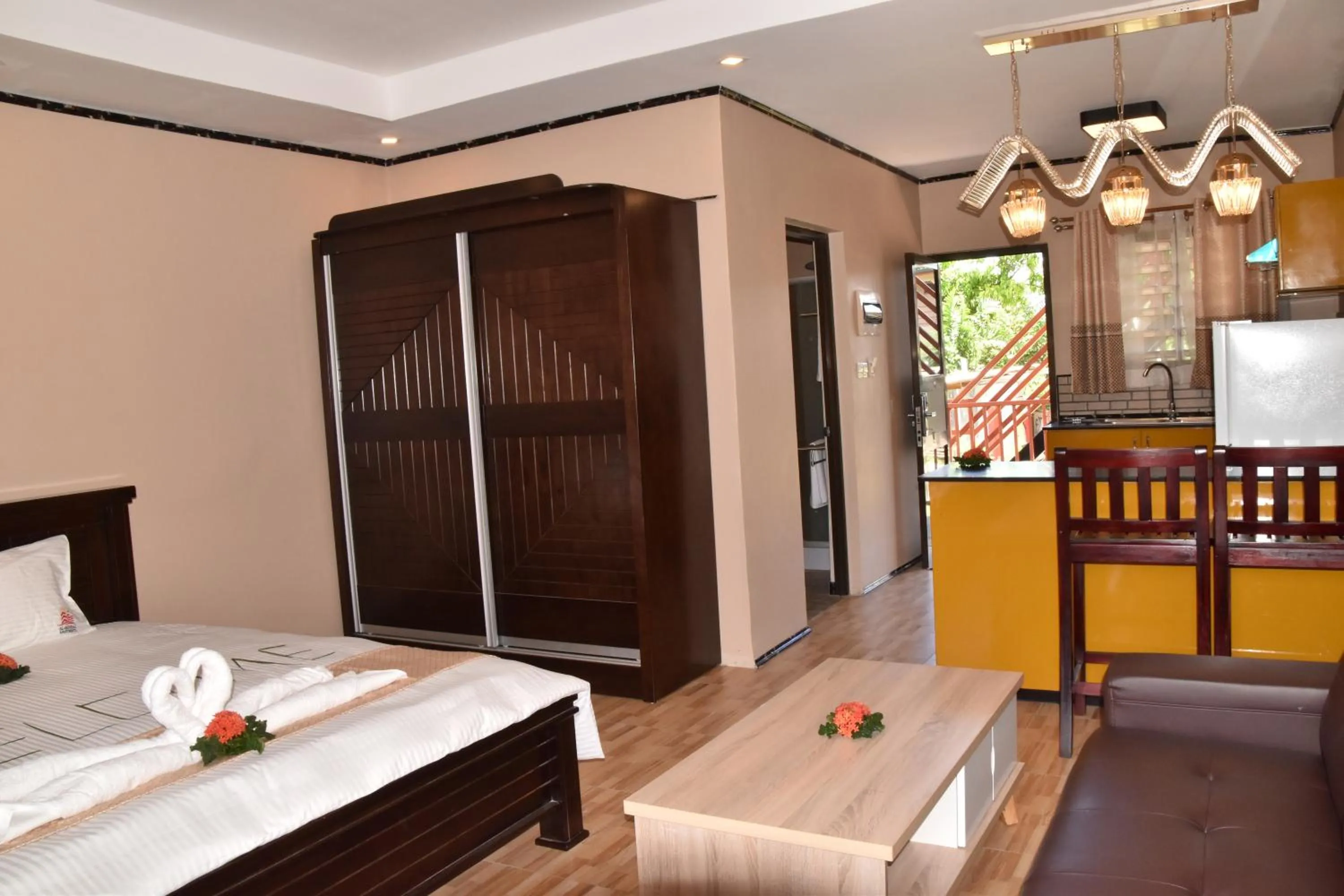 Bed in Al - Minhaj Service Apartments