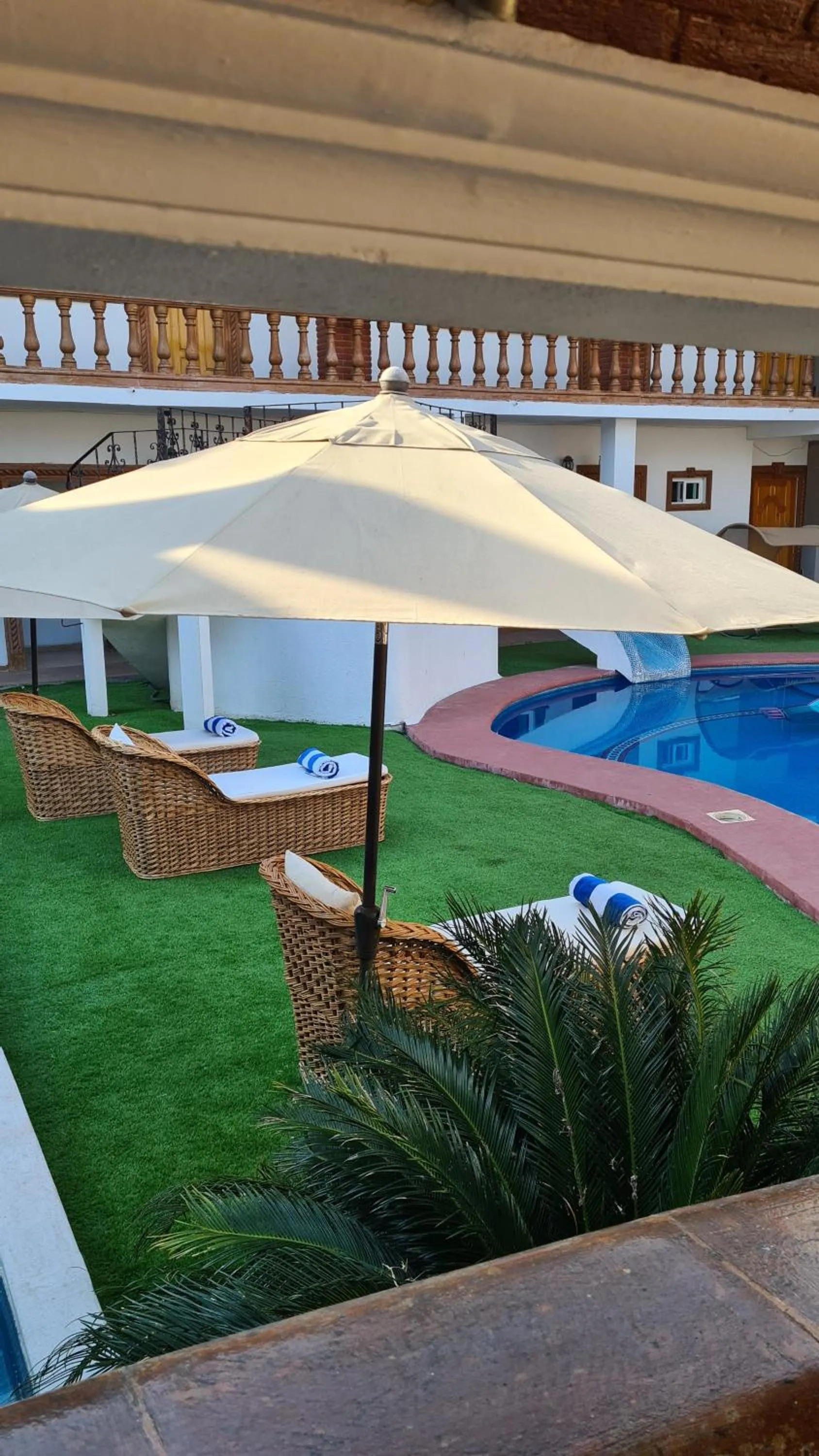 Pool view in Hotel Leyenda del Tepozteco