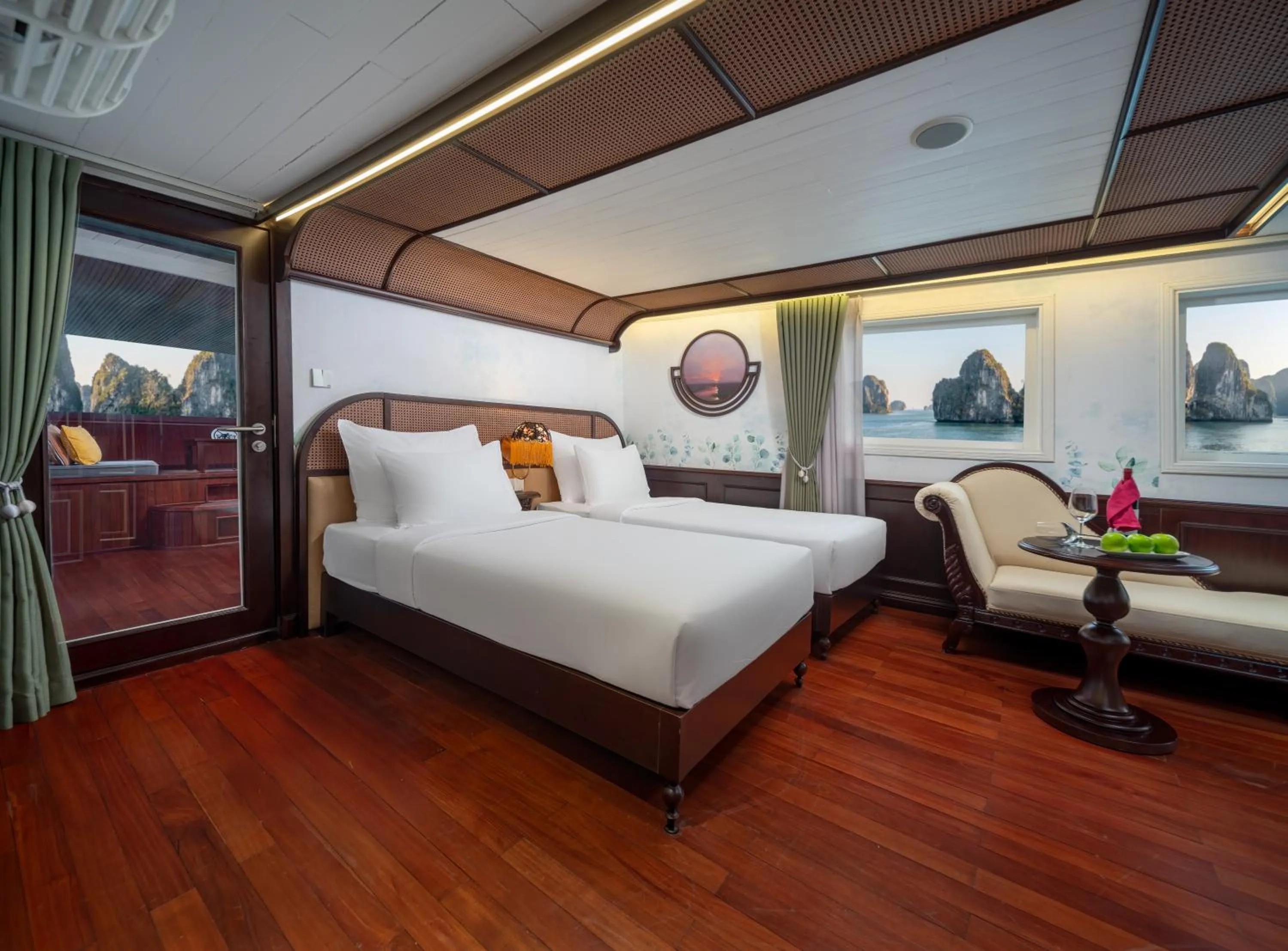 Bed in Signature Royal Halong Cruise