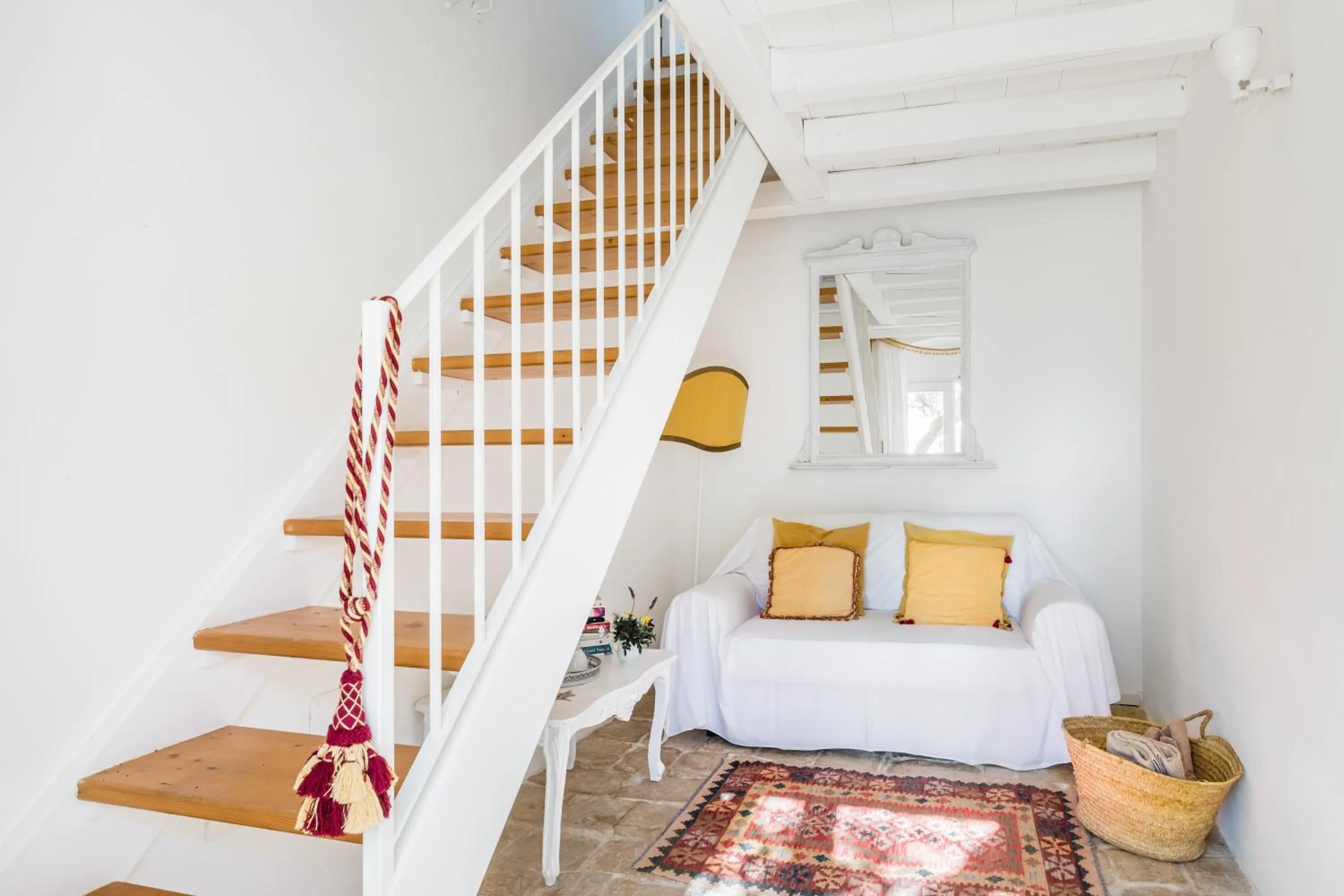 Seating area, Bed in Baglio Occhipinti