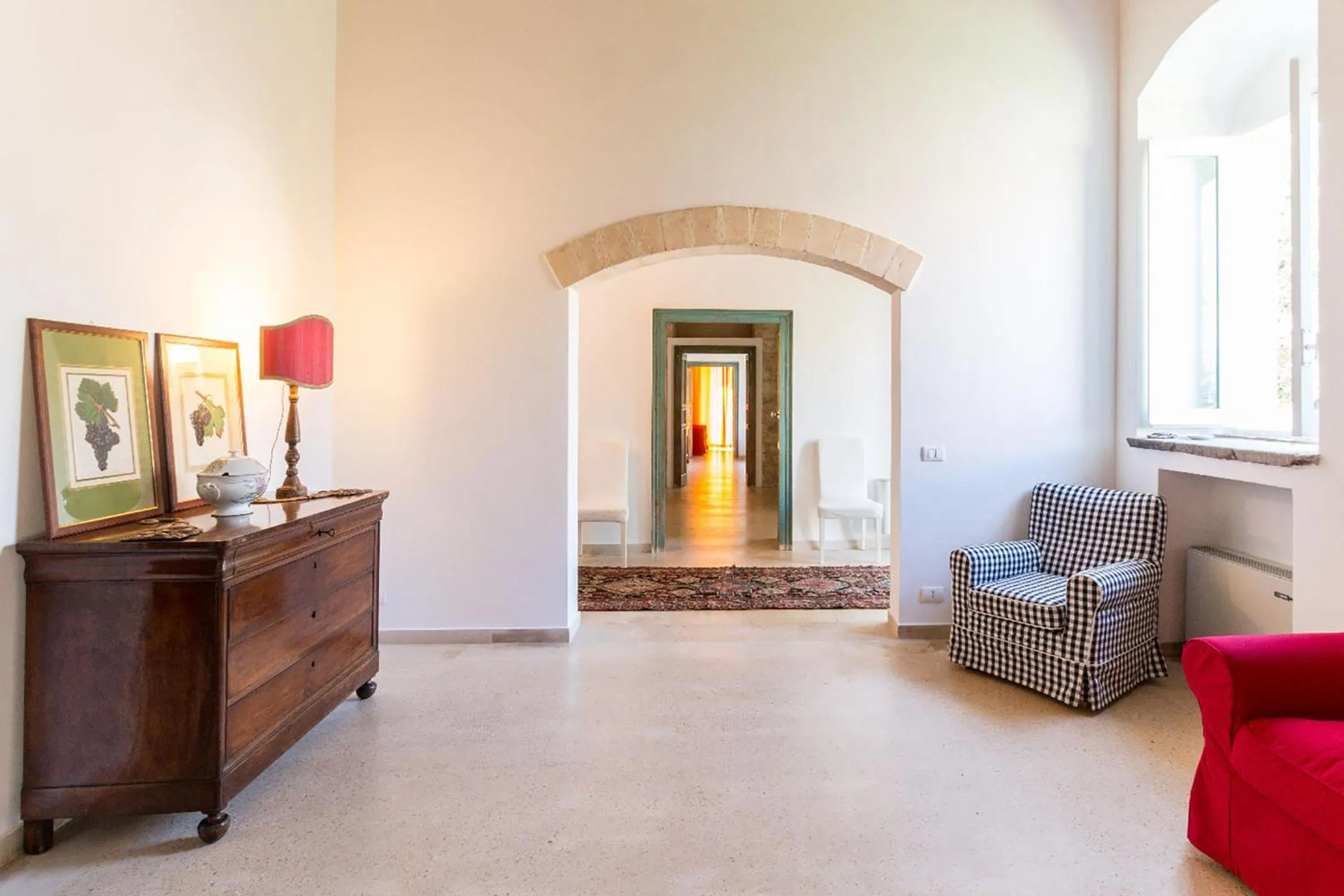 Communal lounge/ TV room in Baglio Occhipinti