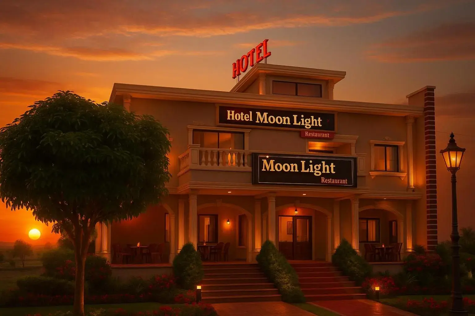 Property building in Hotel Moonlight & Restaurant Property building in Hotel Moonlight & Restaurant