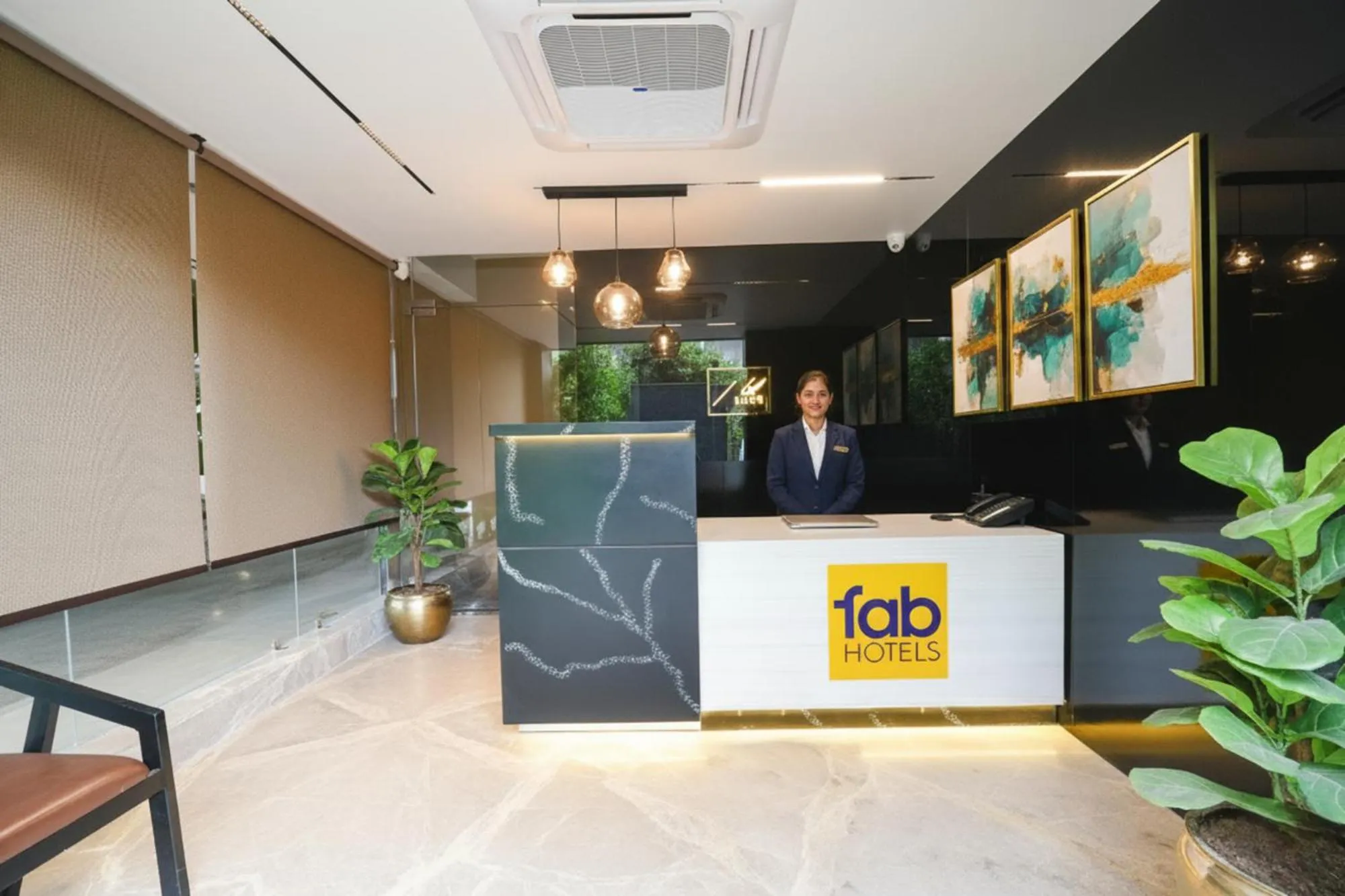 Lobby or reception in FabHotel Prime Elegance Suites