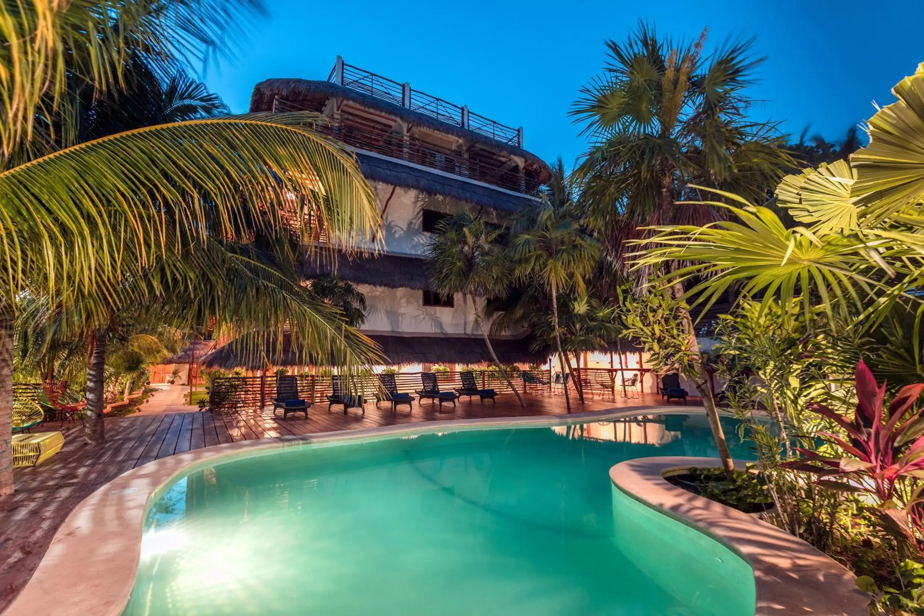 Swimming pool in La Palma Holbox Swimming pool in La Palma Holbox