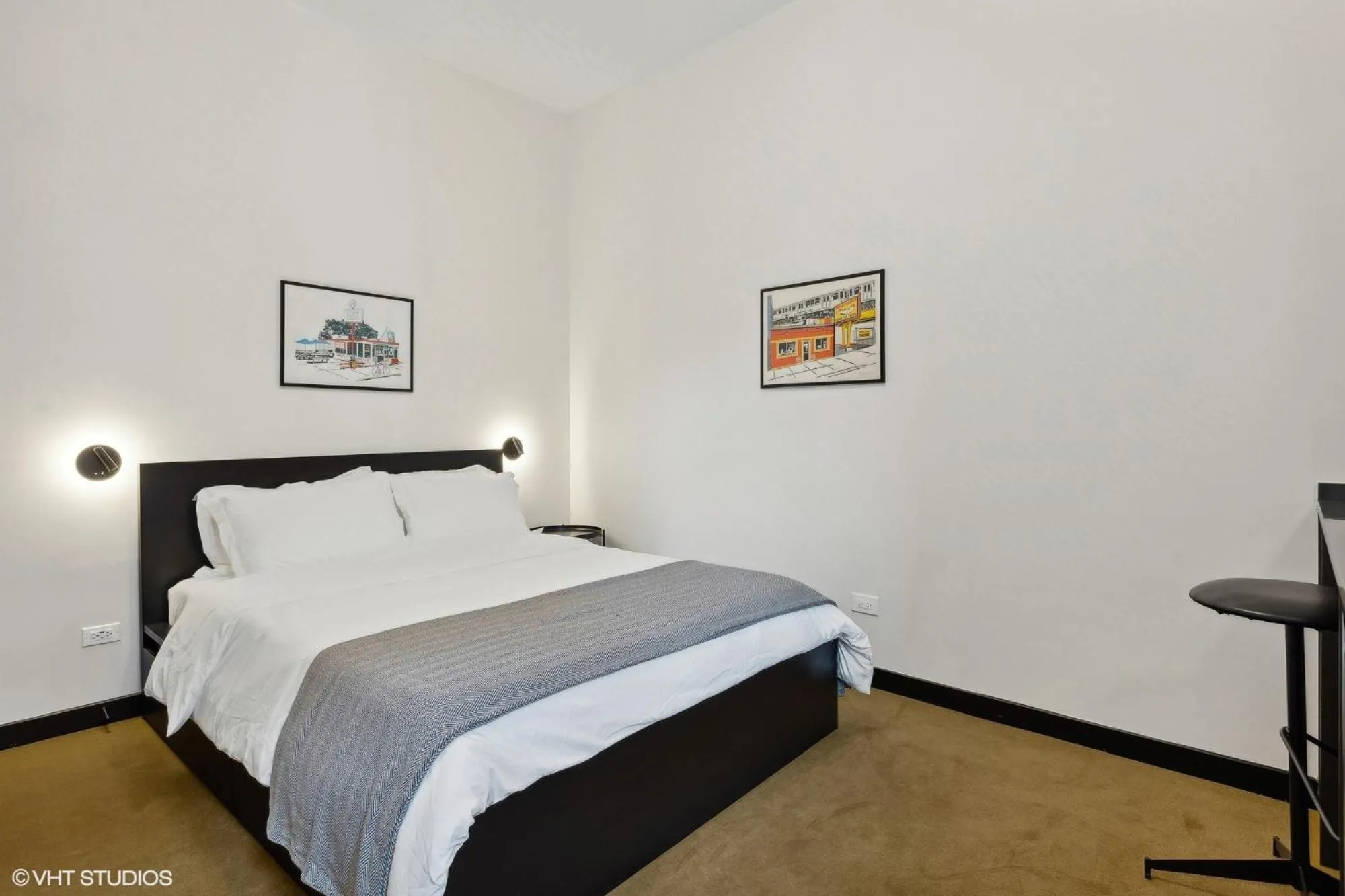 Bed in Logan Square SRO Hotel