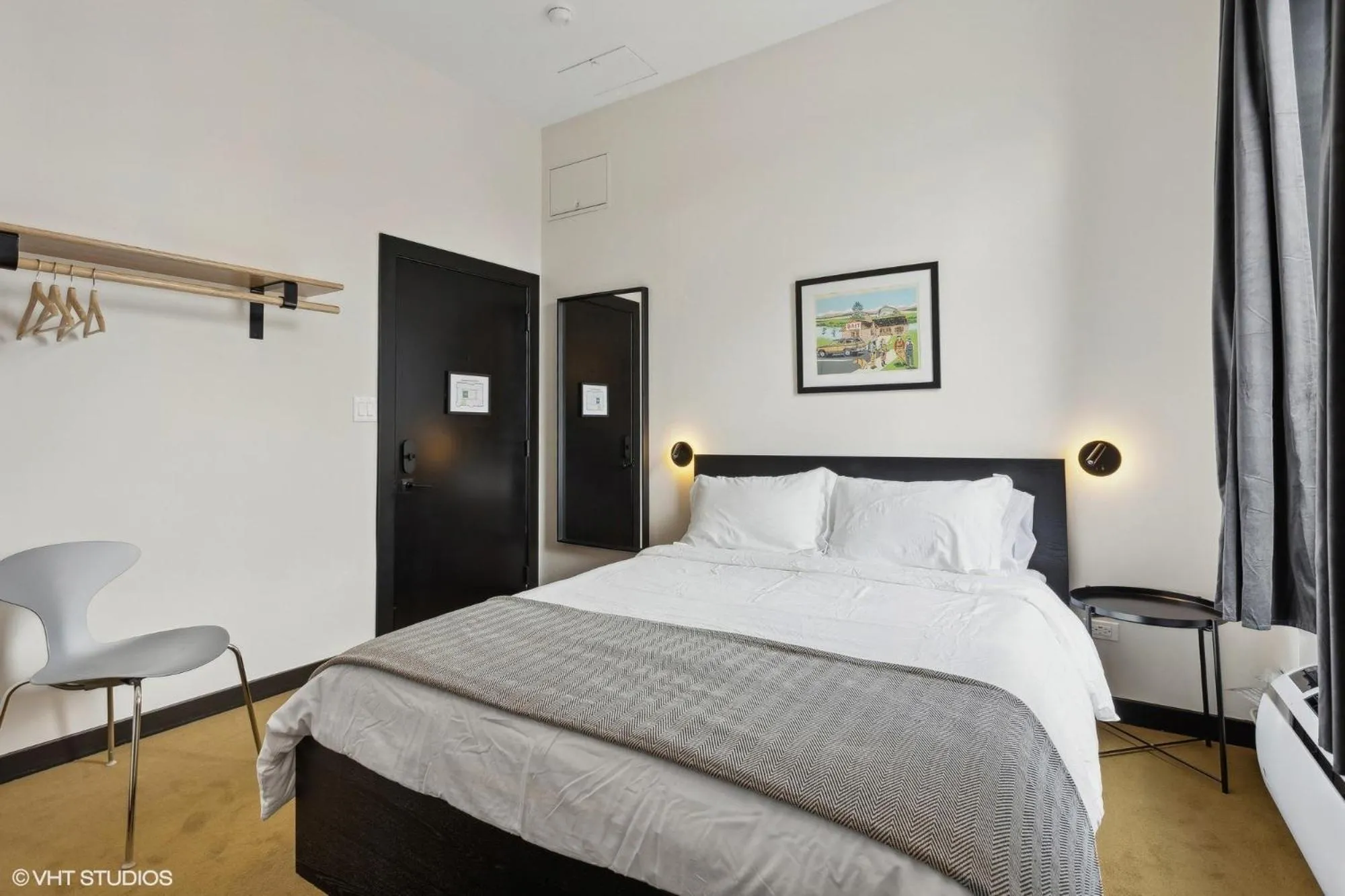 Bed in Logan Square SRO Hotel
