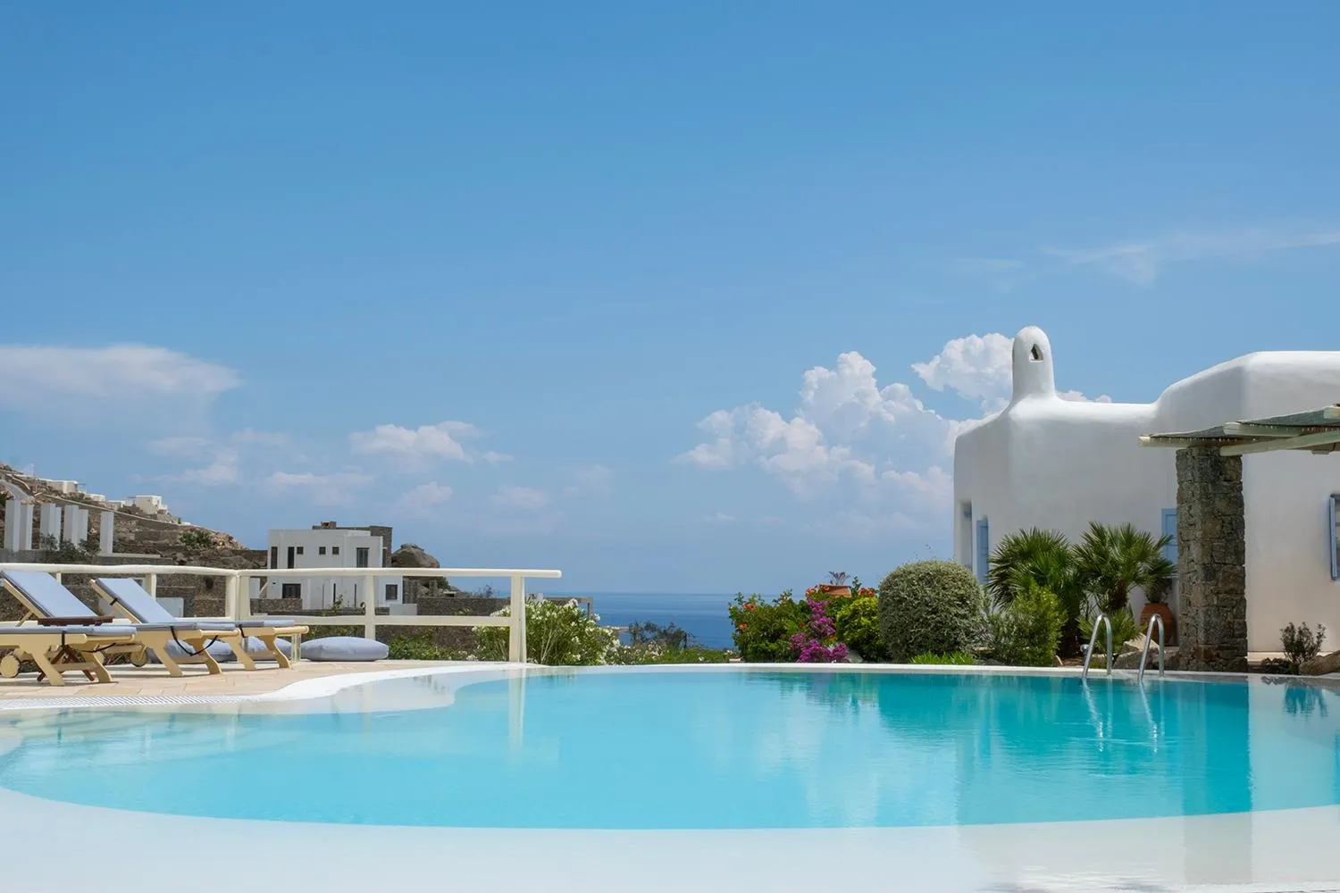 Pool view in Nama Villas
