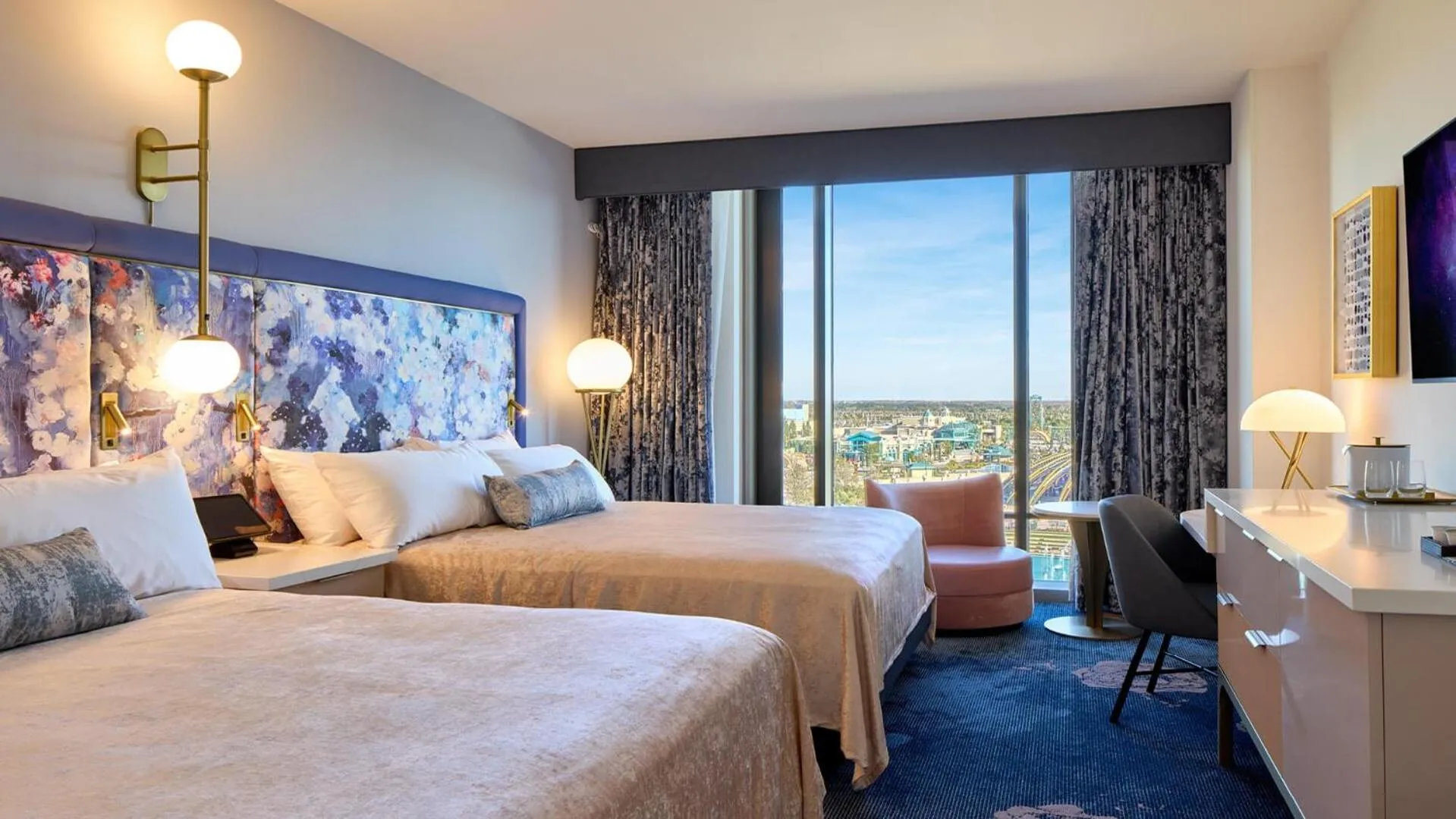 Bedroom, Bed in Universal's Helios Grand Hotel, a Loews Hotel