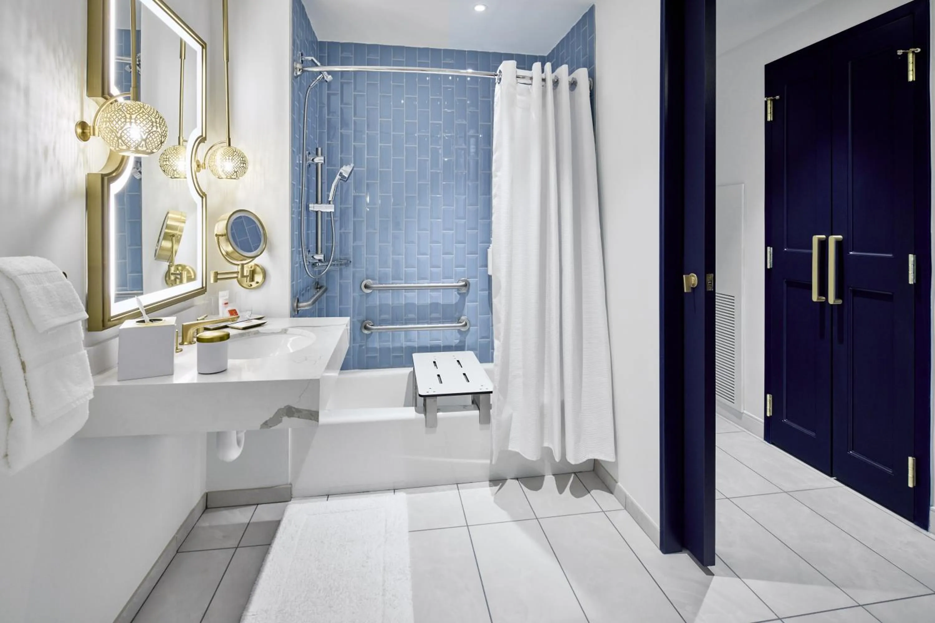 Bathroom in Universal's Helios Grand Hotel, a Loews Hotel