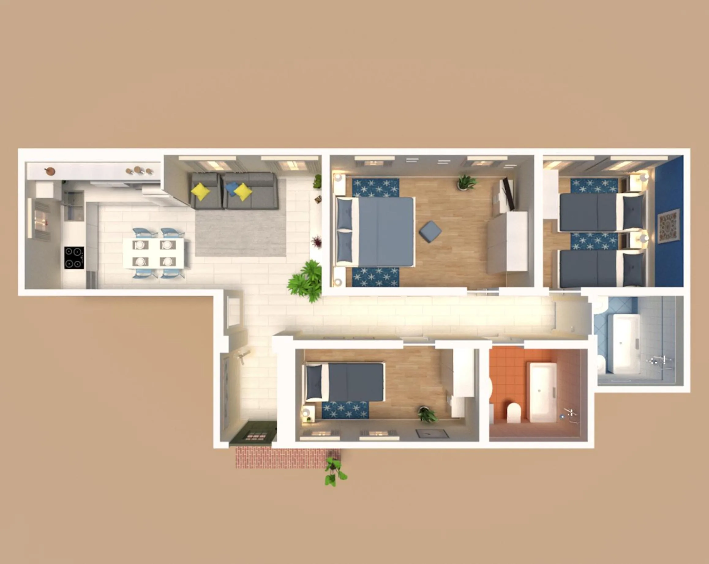 Floor plan in Ca' Degli Antichi Giardini Apartments