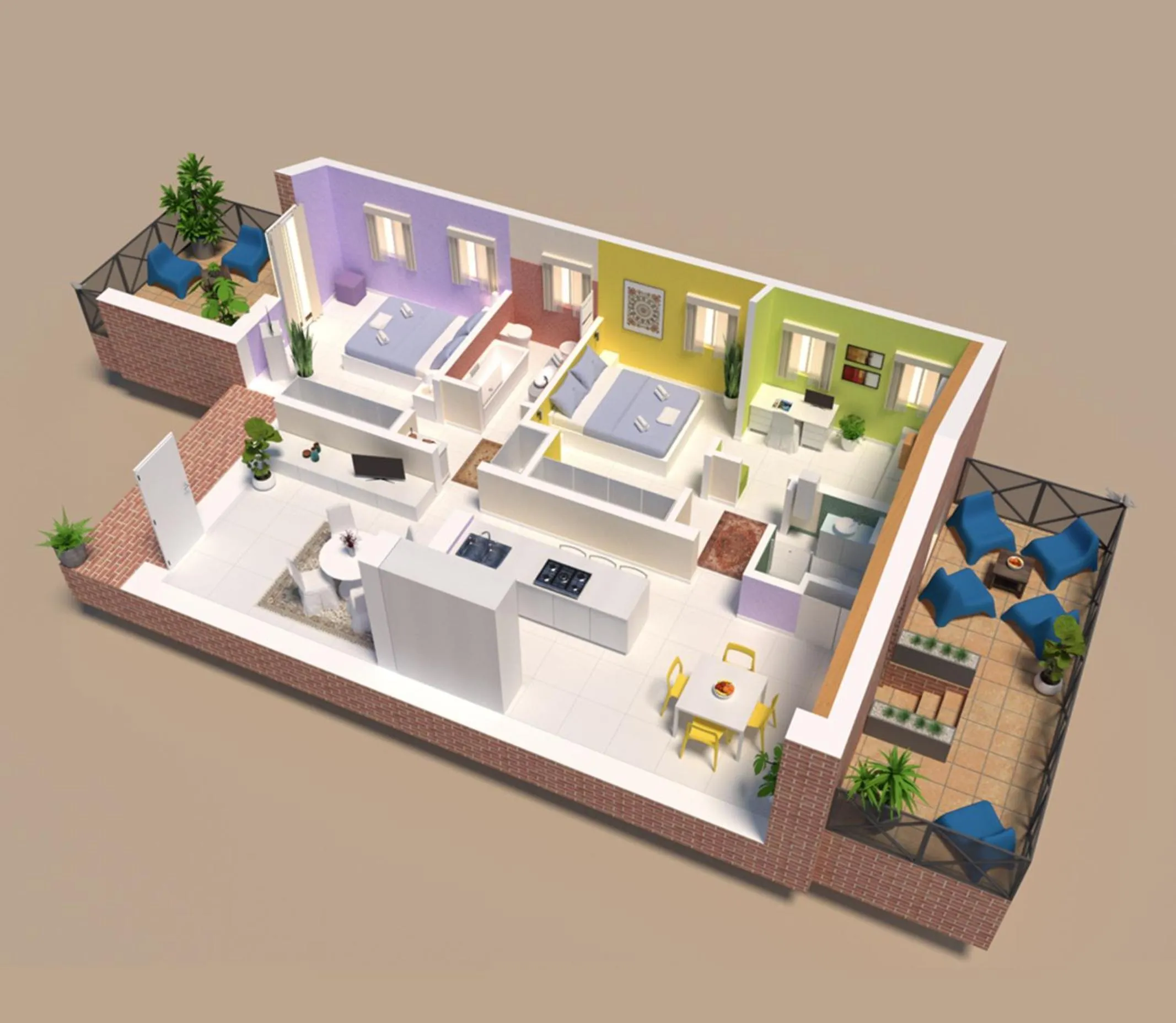 Floor plan in Ca' Degli Antichi Giardini Apartments