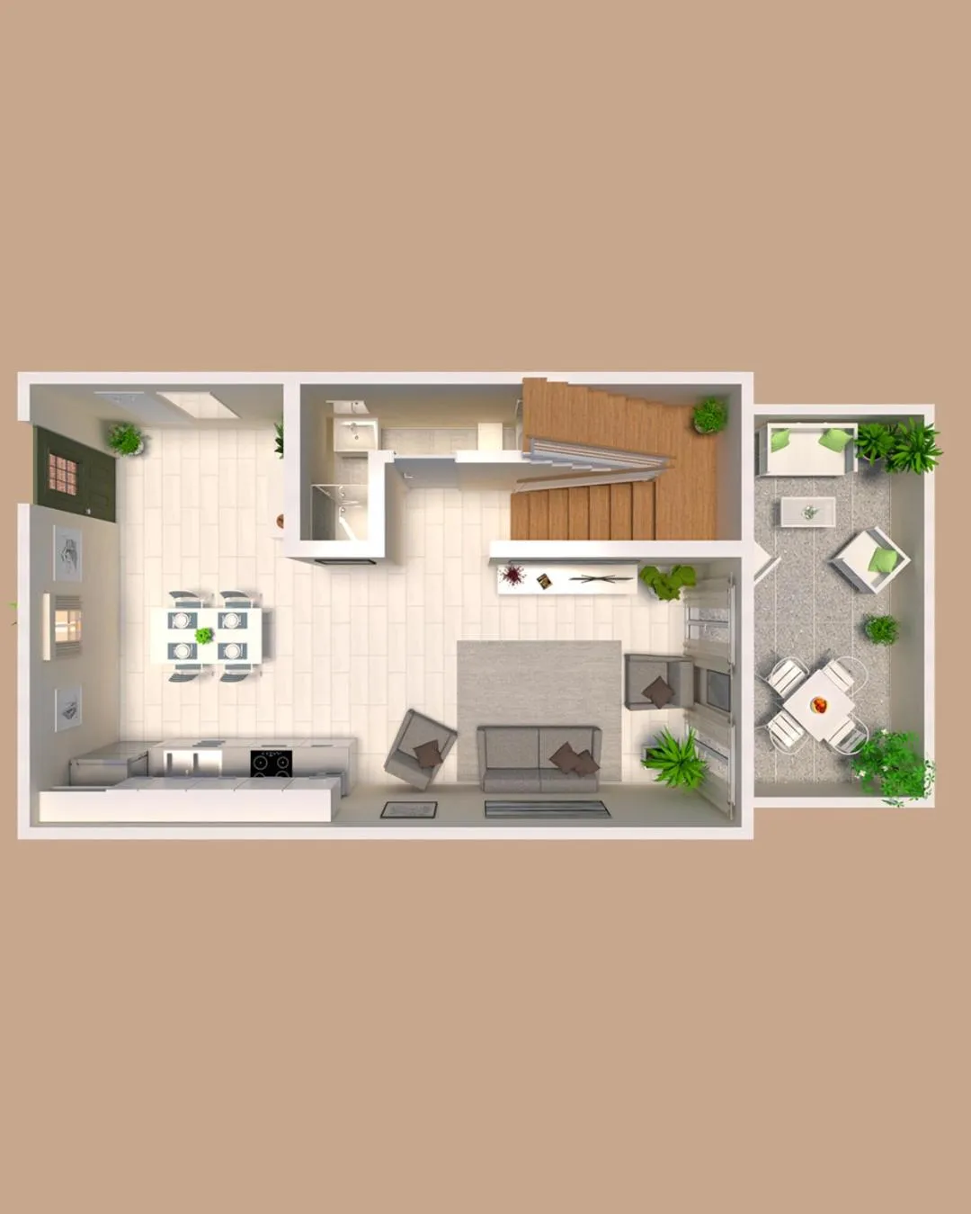 Floor plan in Ca' Degli Antichi Giardini Apartments