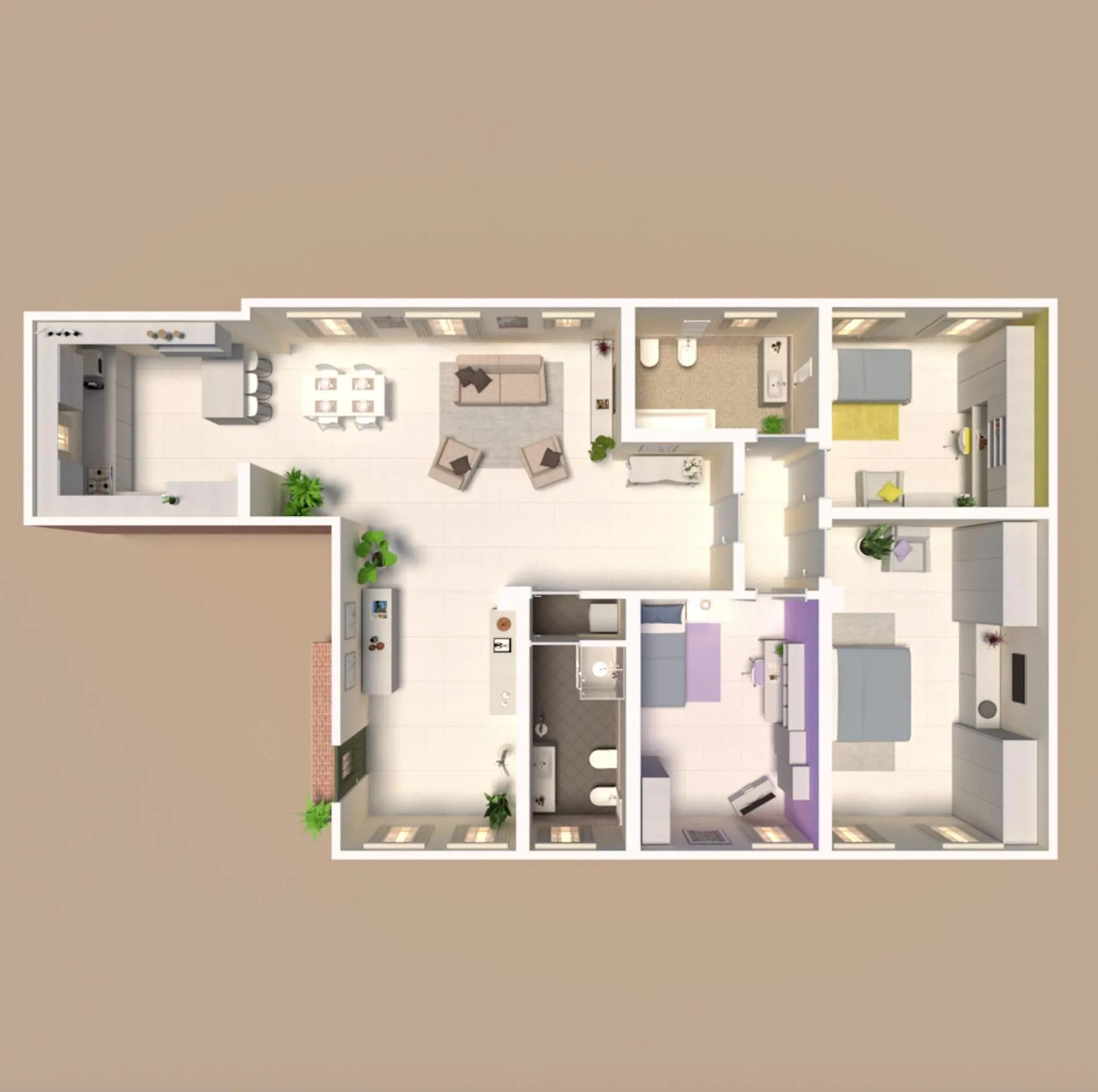 Floor plan in Ca' Degli Antichi Giardini Apartments