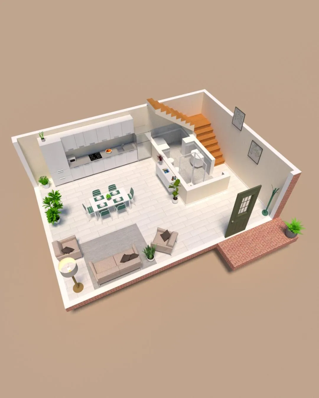 Floor plan in Ca' Degli Antichi Giardini Apartments