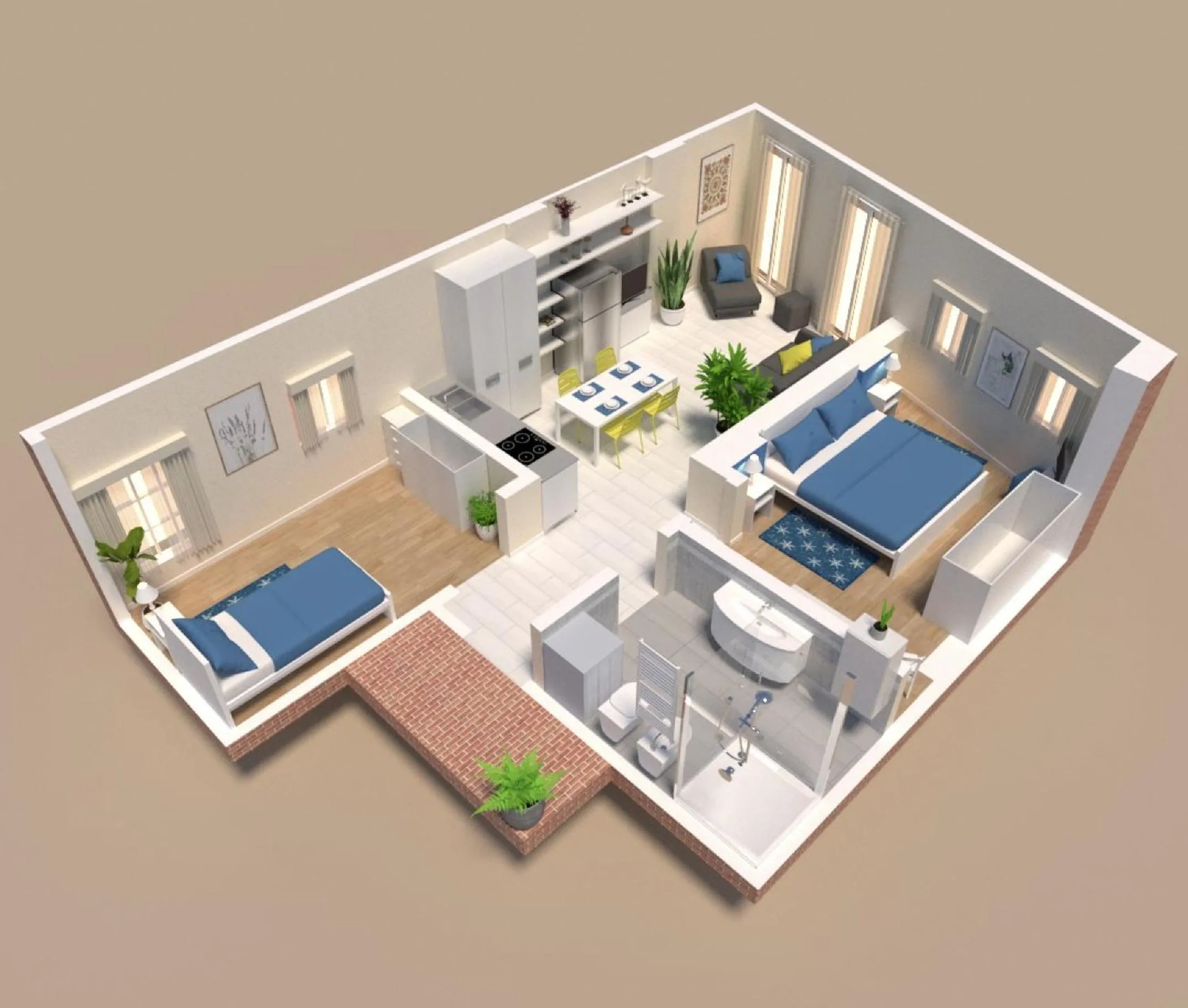 Floor plan in Ca' Degli Antichi Giardini Apartments