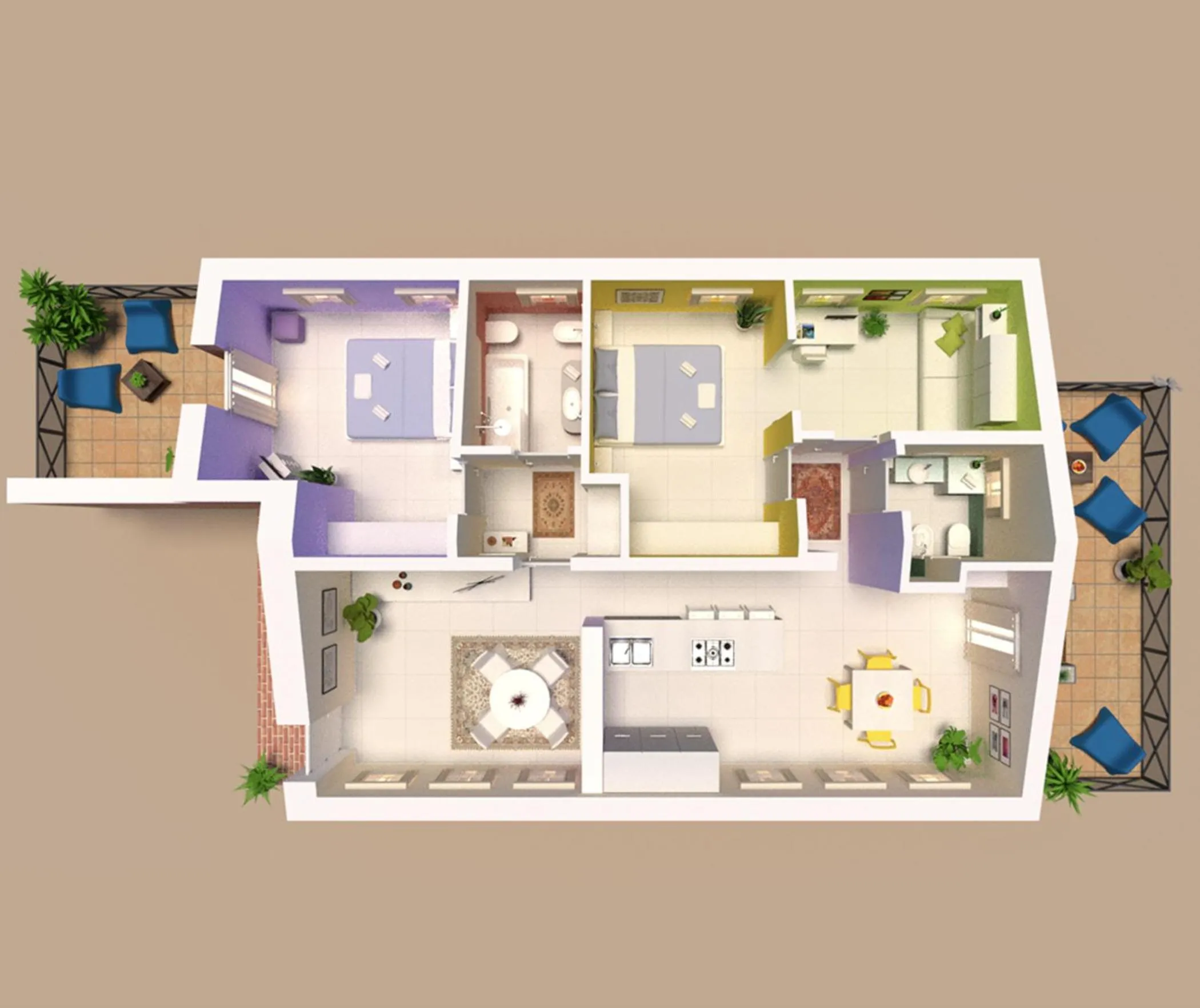 Floor plan in Ca' Degli Antichi Giardini Apartments