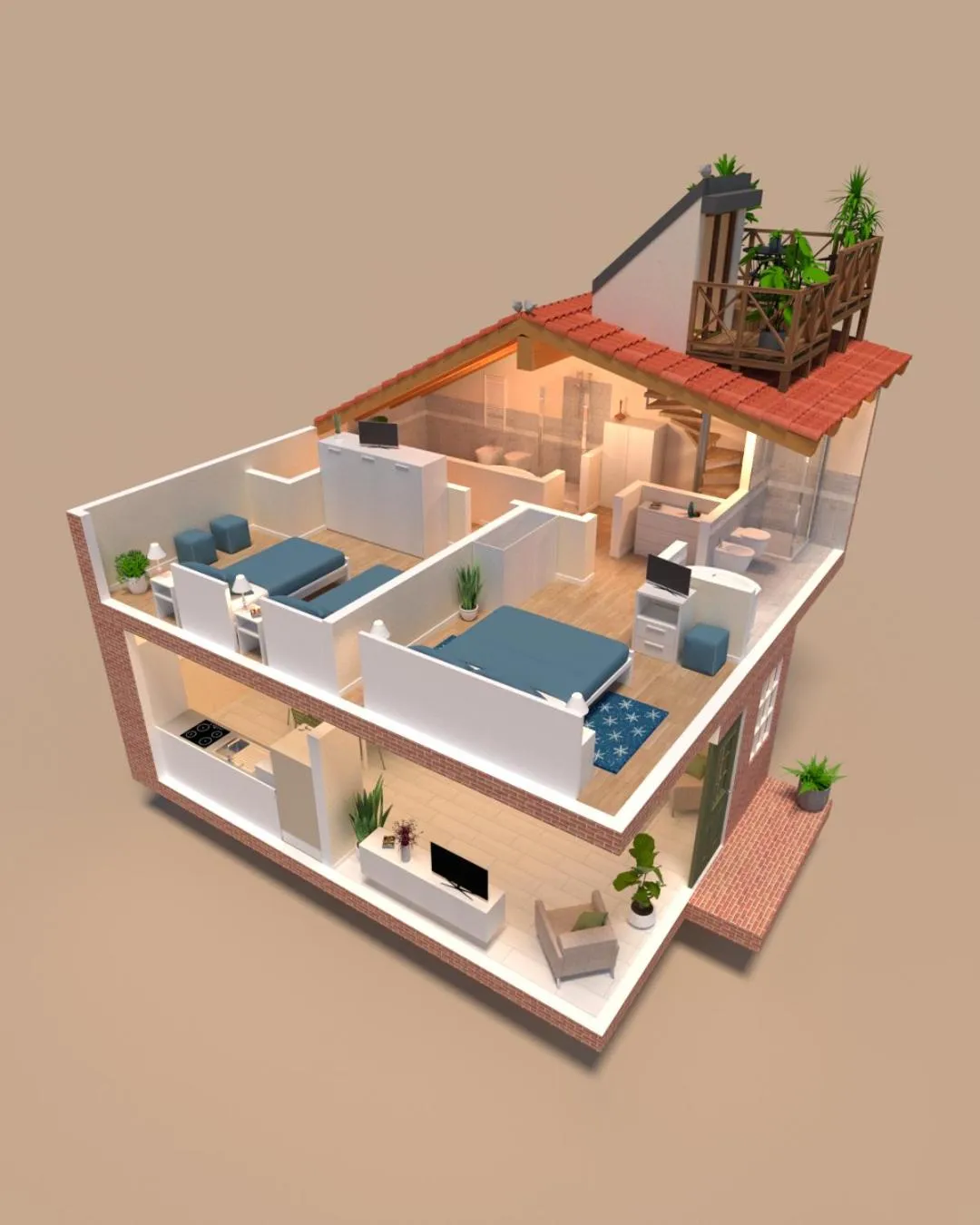 Floor plan in Ca' Degli Antichi Giardini Apartments