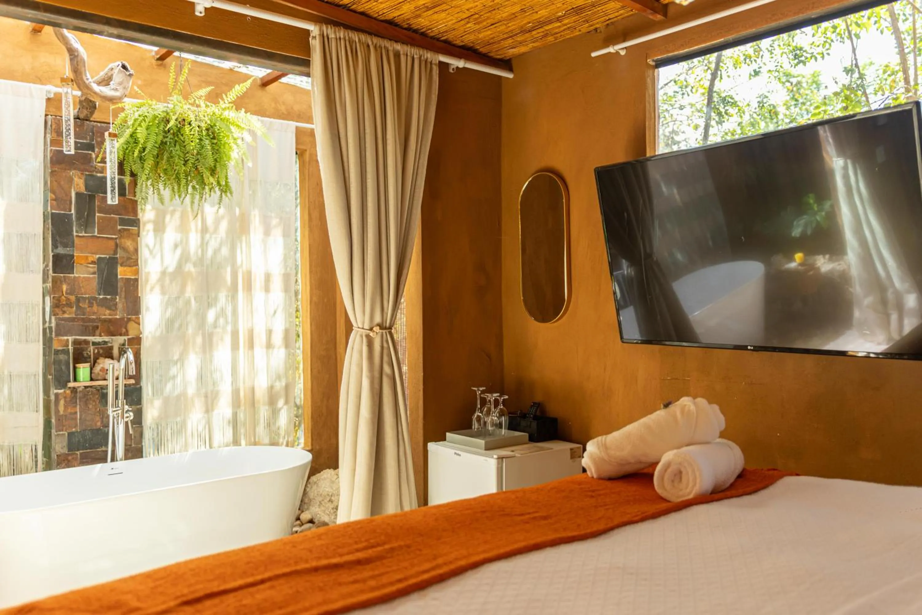 View (from property/room), Bed in Vila Abaton