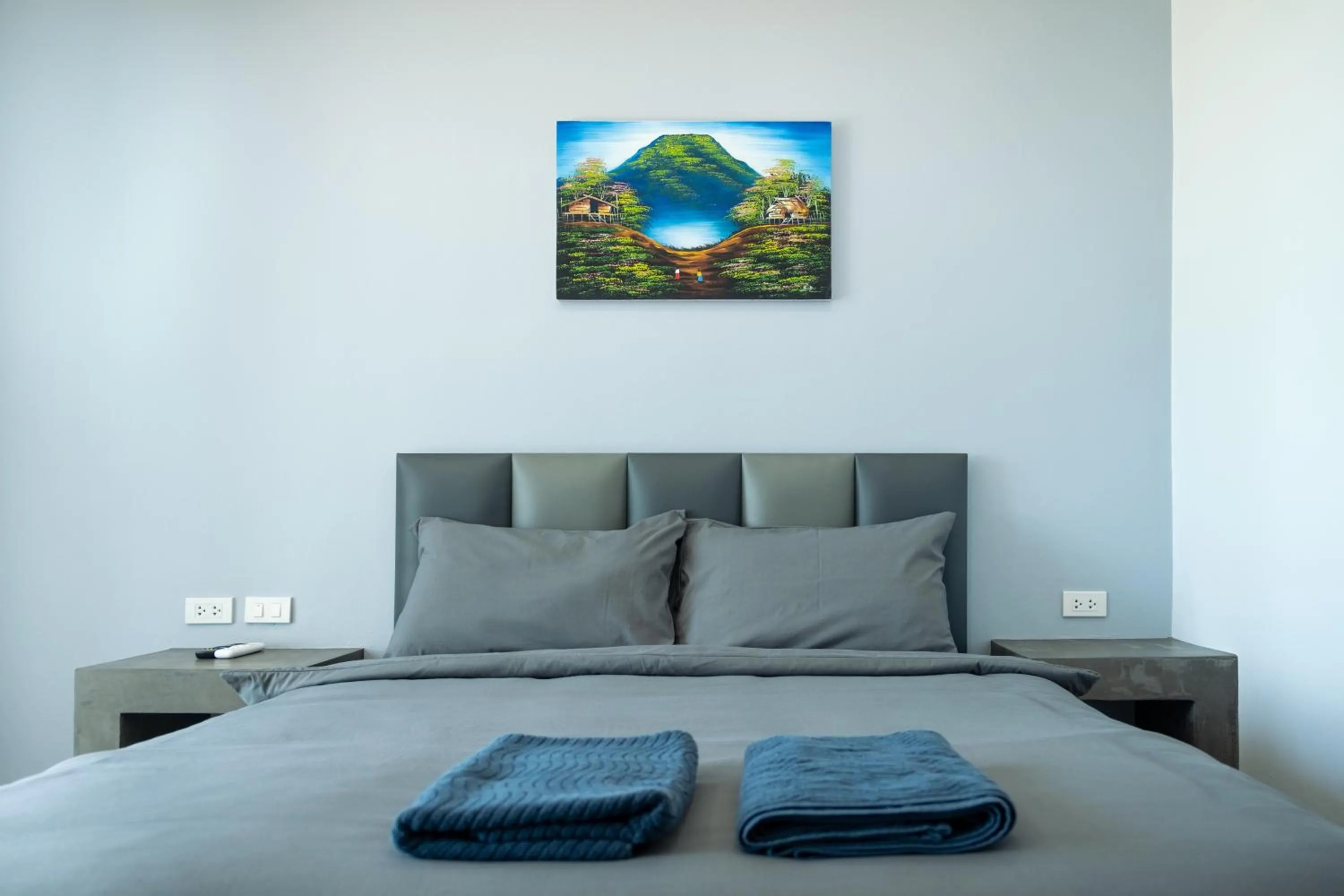 Bed in Reboot Retreat Beach Resort, Restaurant, and Coffee Shop