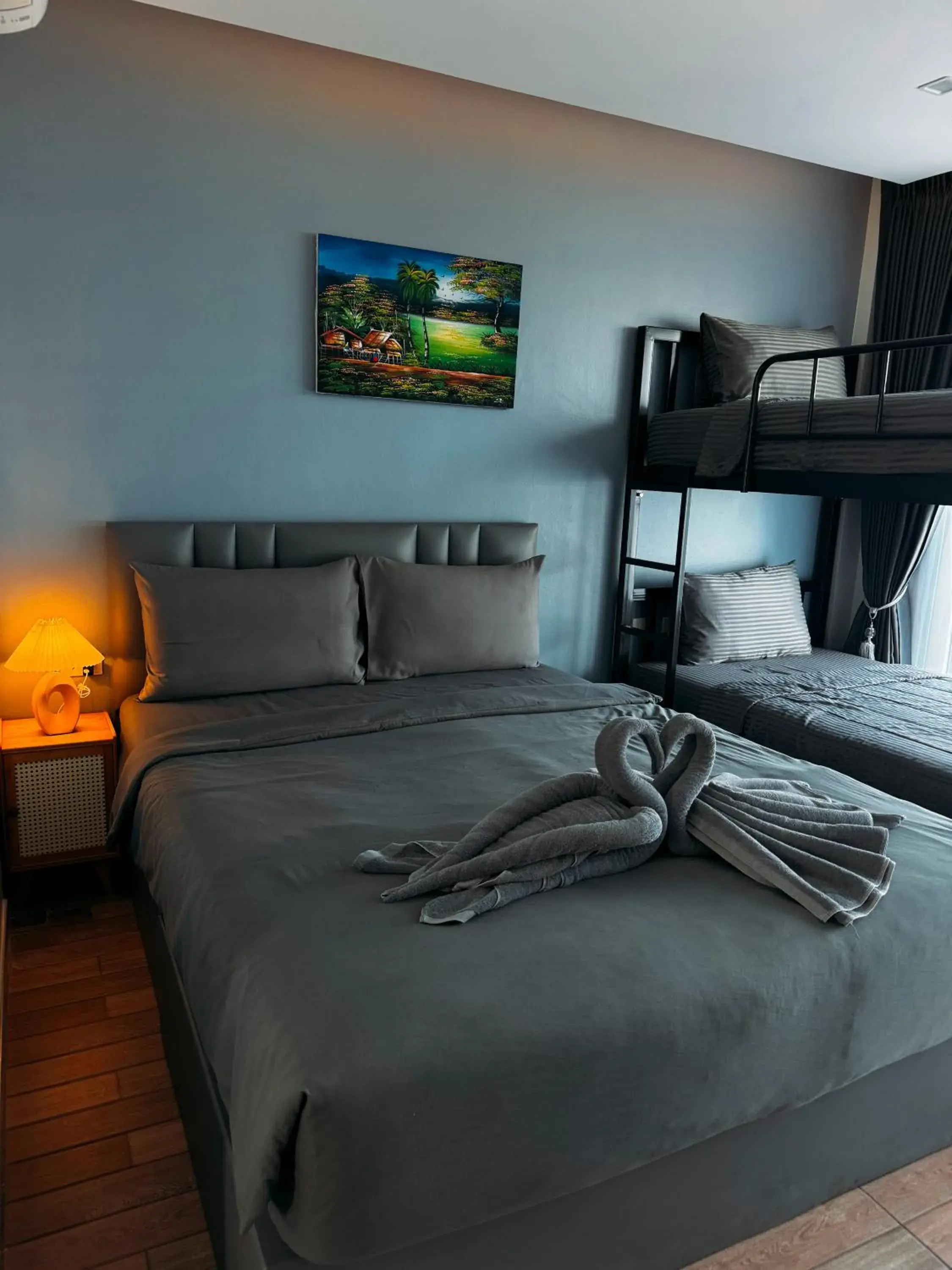 Bed in Reboot Retreat Beach Resort, Restaurant, and Coffee Shop Bed in Reboot Retreat Beach Resort, Restaurant, and Coffee Shop