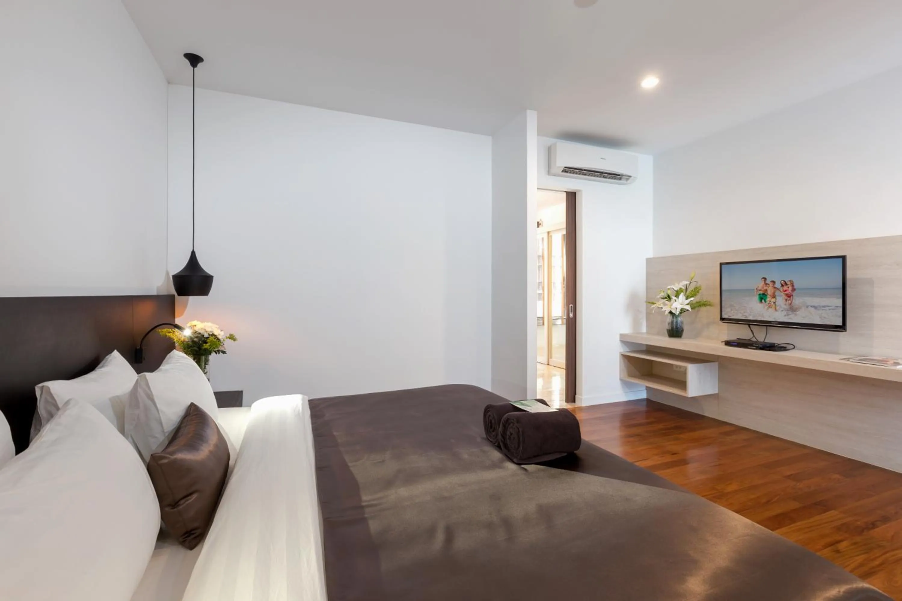 Bed in X10 Seaview Suites at Panwa Beach