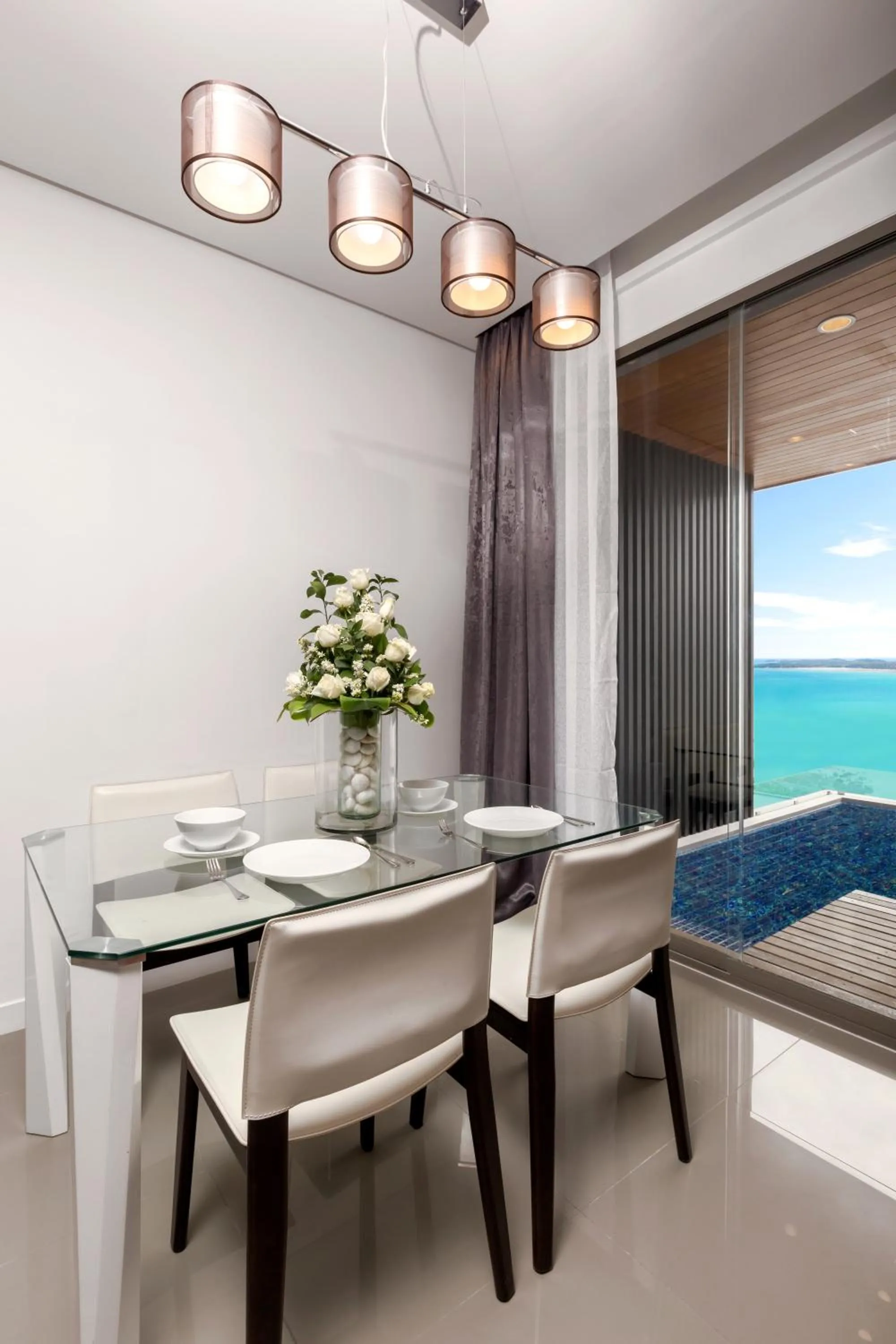 Dining area in X10 Seaview Suites at Panwa Beach
