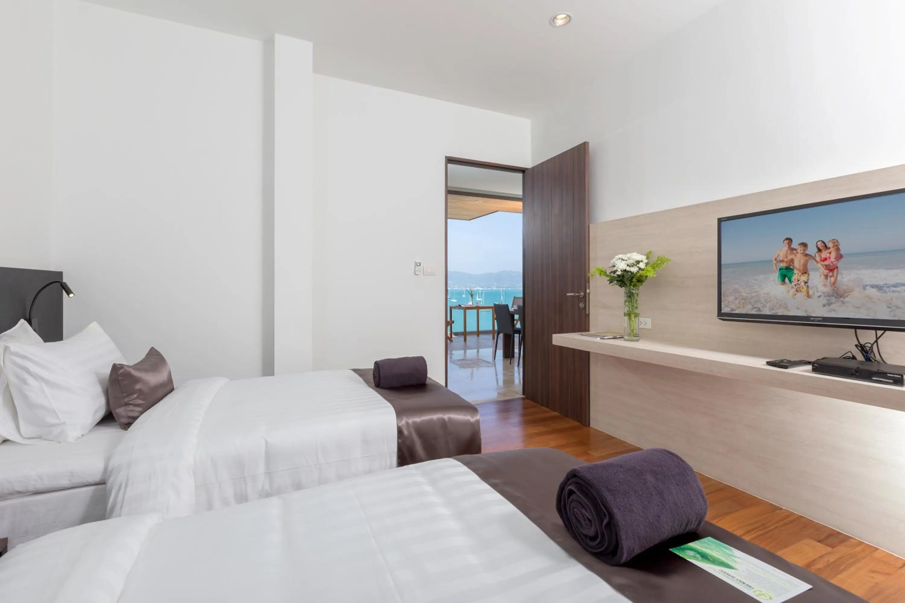 Bed in X10 Seaview Suites at Panwa Beach
