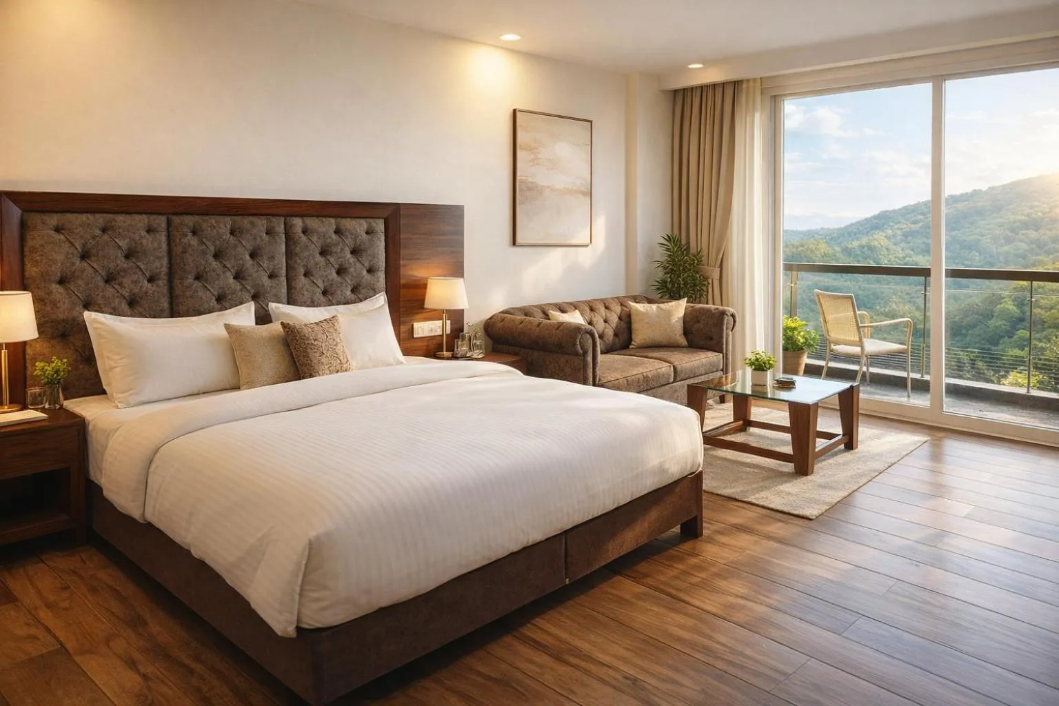 Bed in Hotel Chail Residency