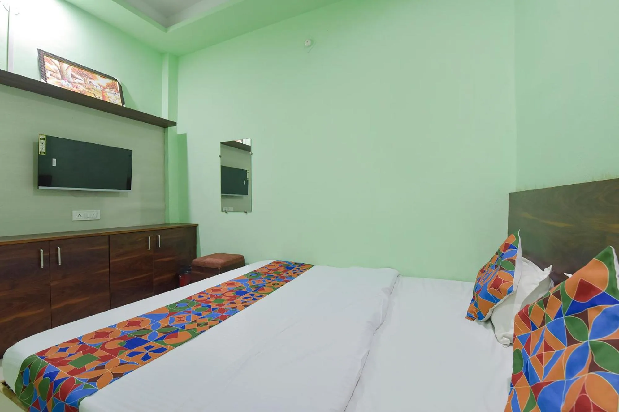 Bed in Via Shree Krishna Guest House
