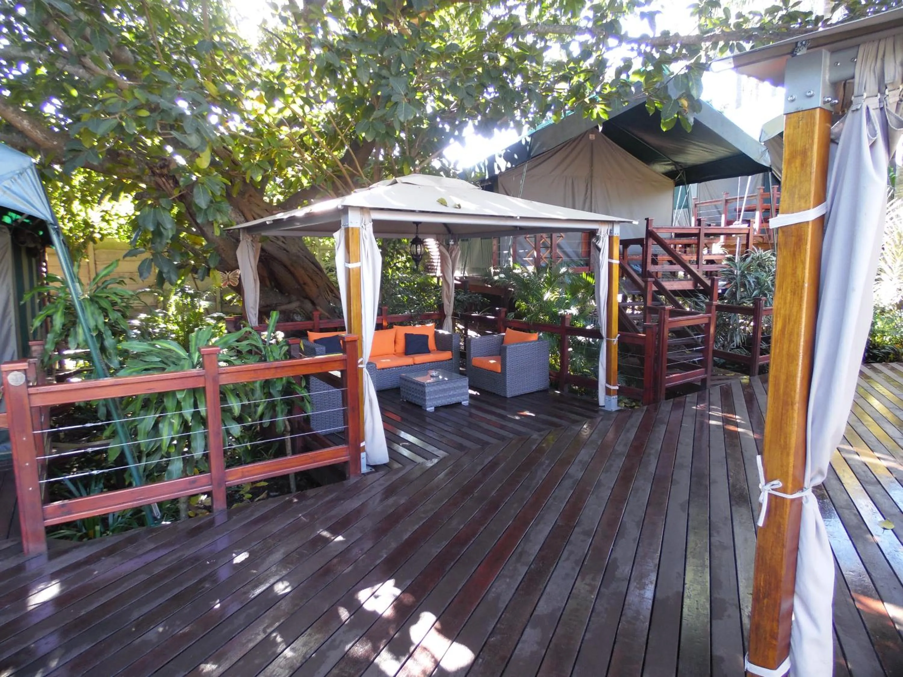 Communal lounge/ TV room in Luxury Tented Village @ Urban Glamping