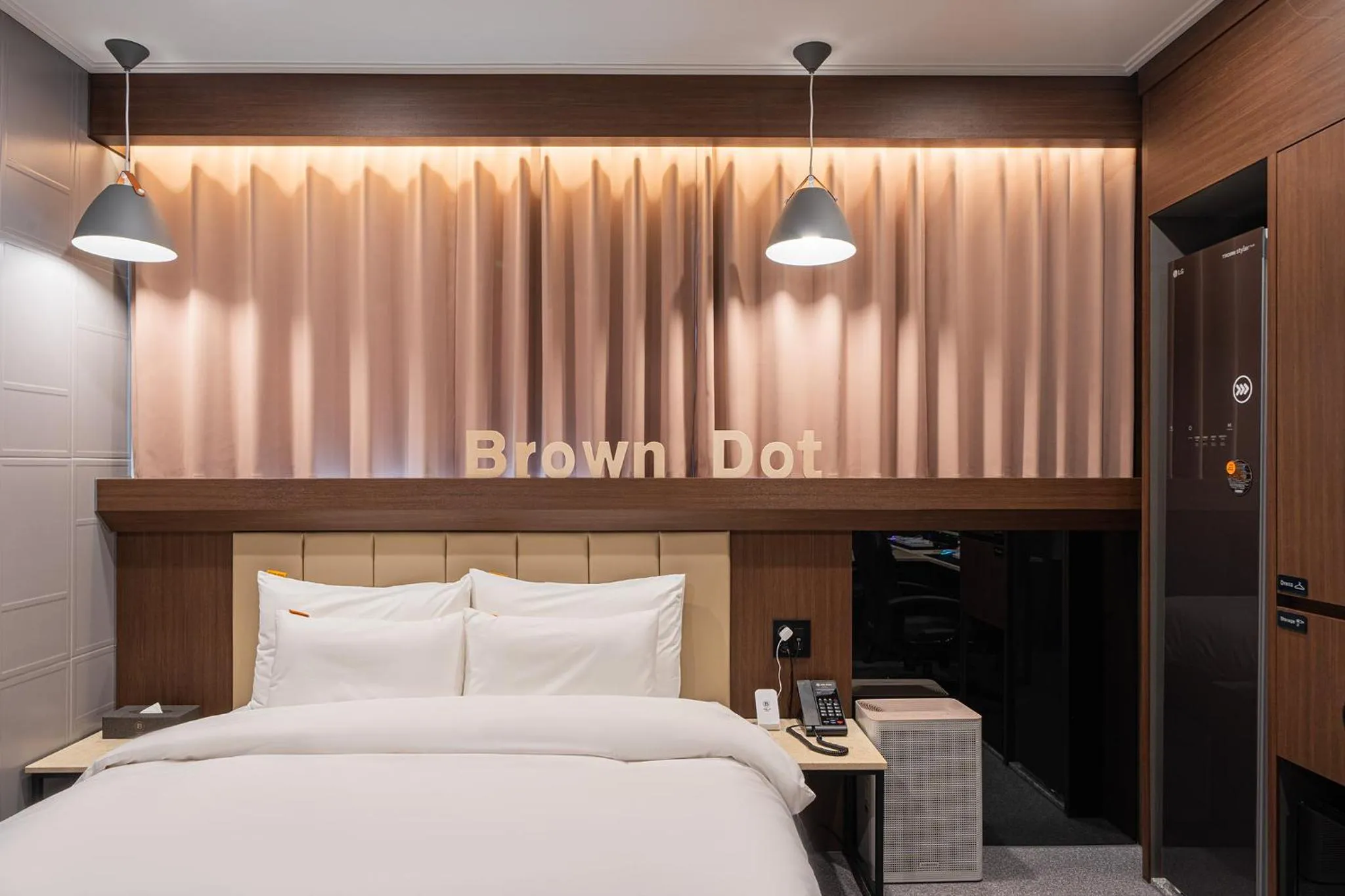 Bed in Brown Dot Hotel Sangju