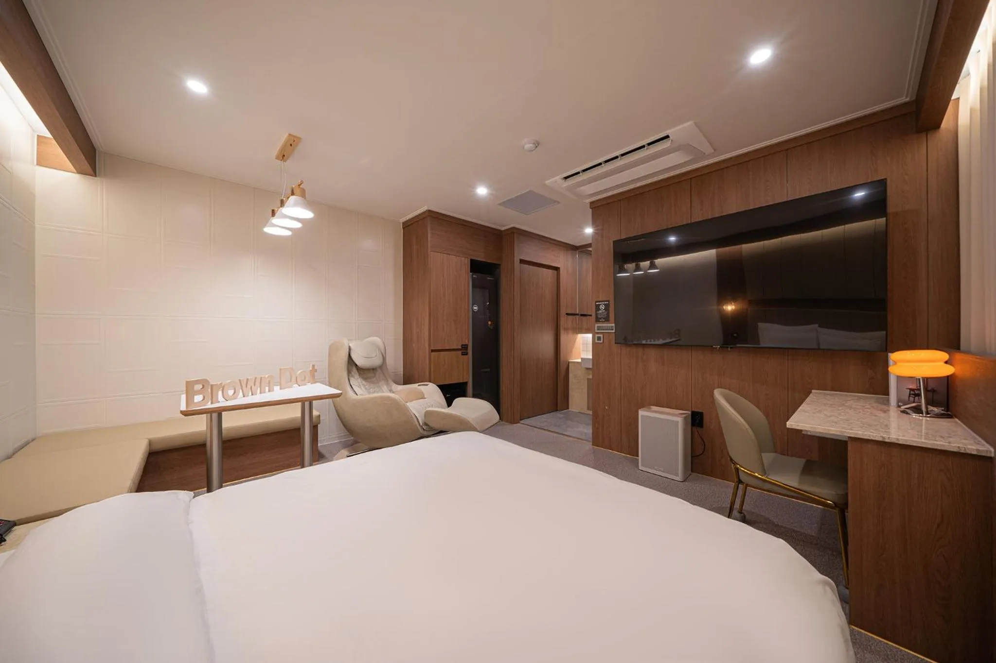 Bed in Brown Dot Hotel Sangju