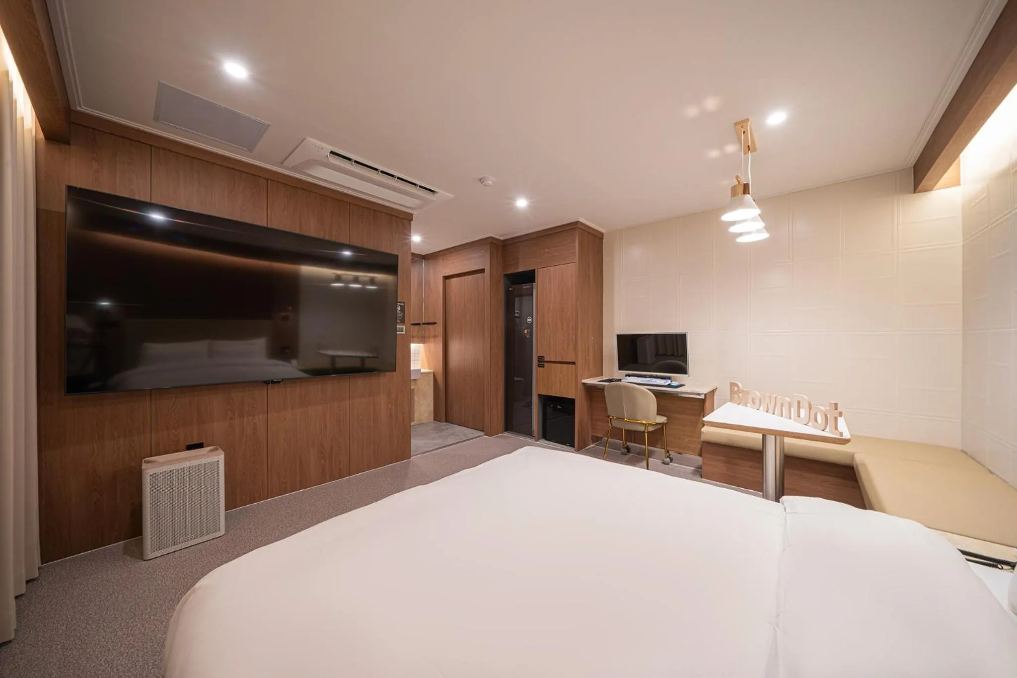 Bed in Brown Dot Hotel Sangju