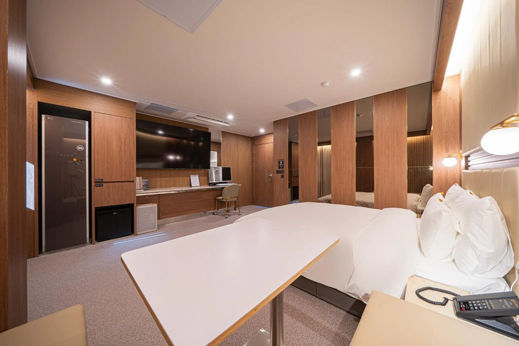 Bed in Brown Dot Hotel Sangju