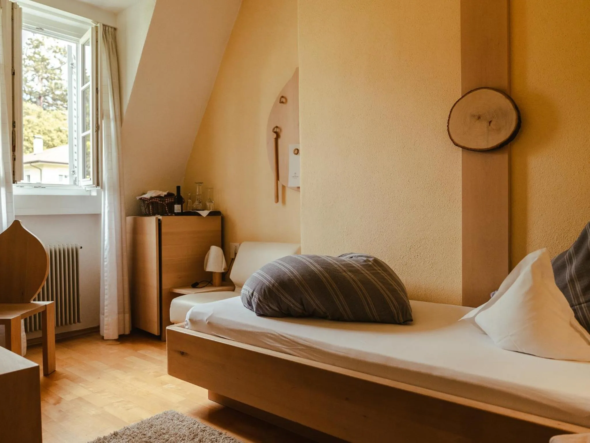 View (from property/room), Bed in Hotel Villa Freiheim