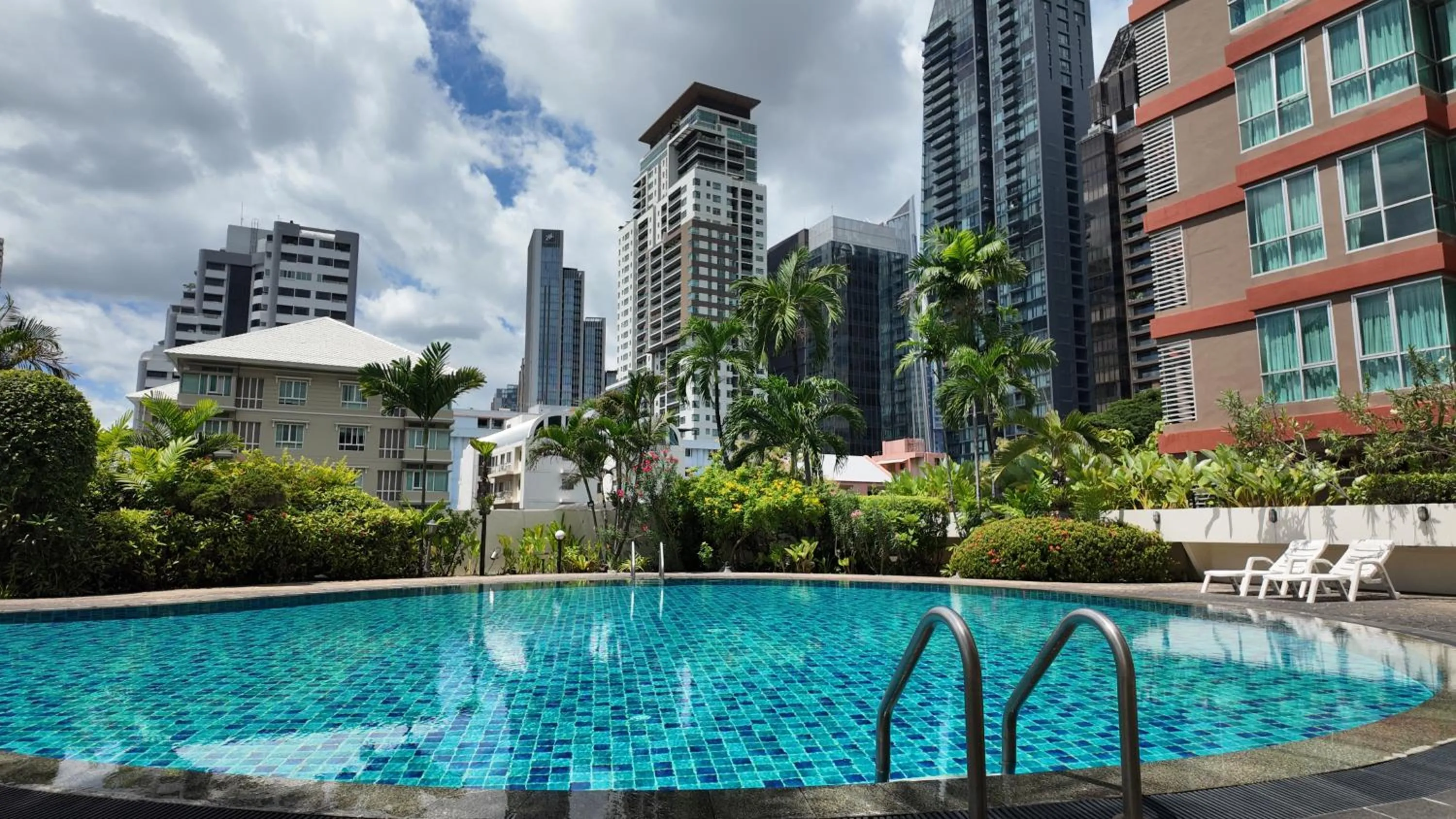 Pool view in Charan Tower Residences by Aspira