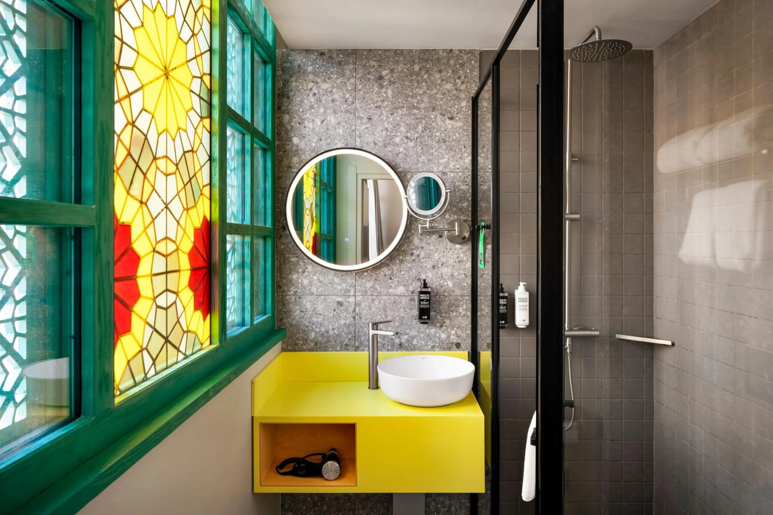 Bathroom in ibis Styles Old Tbilisi