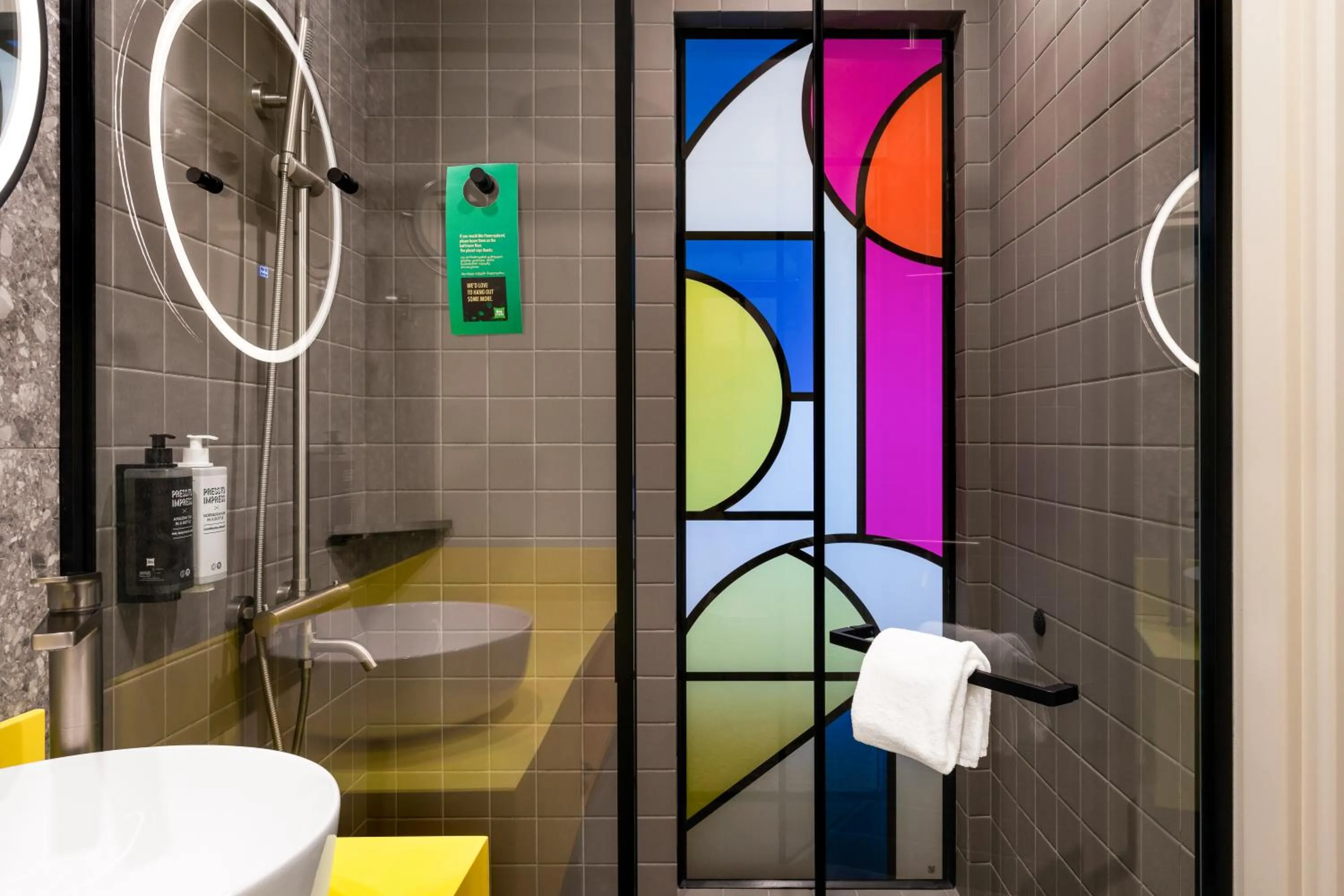 Bathroom in ibis Styles Old Tbilisi