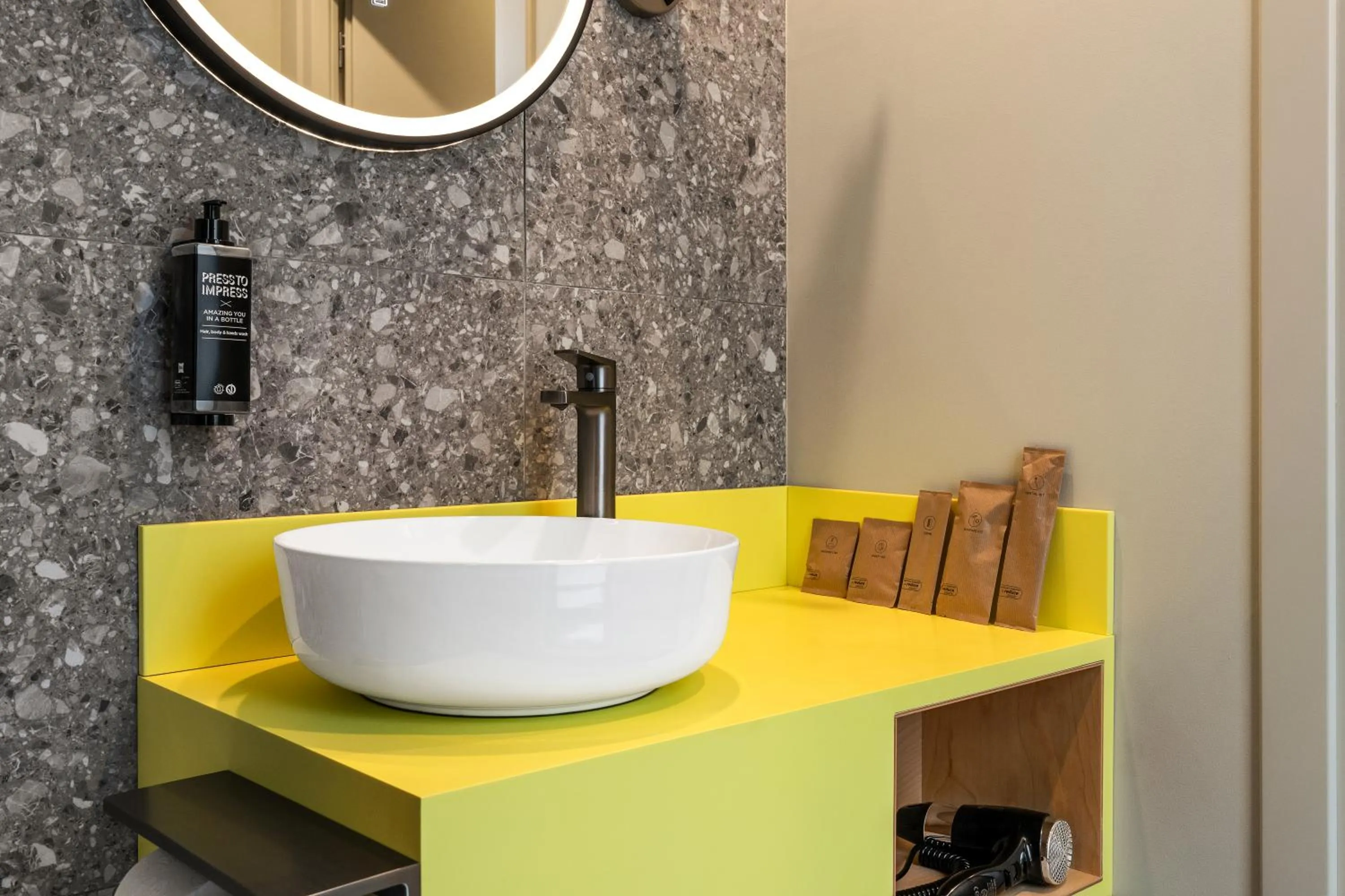 Bathroom in ibis Styles Old Tbilisi